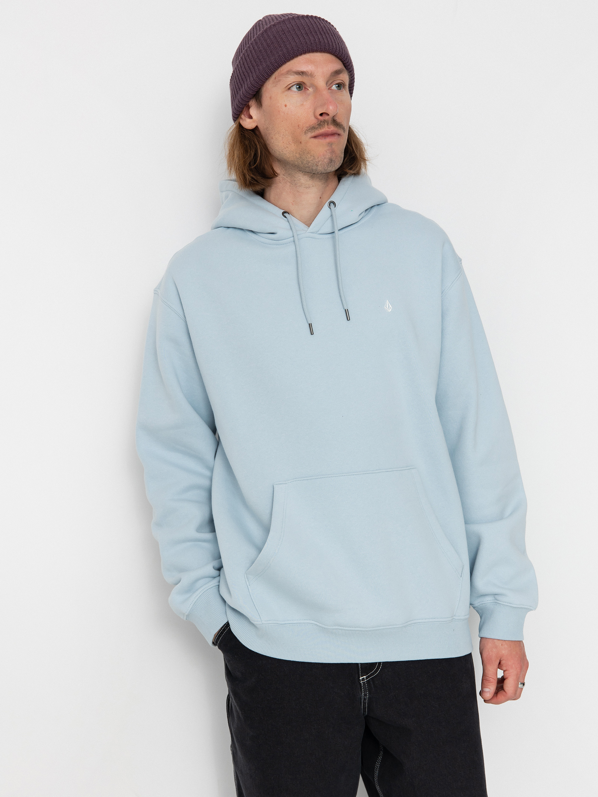 Kapucnis pulóver Volcom Single Stone HD (carolina blue)