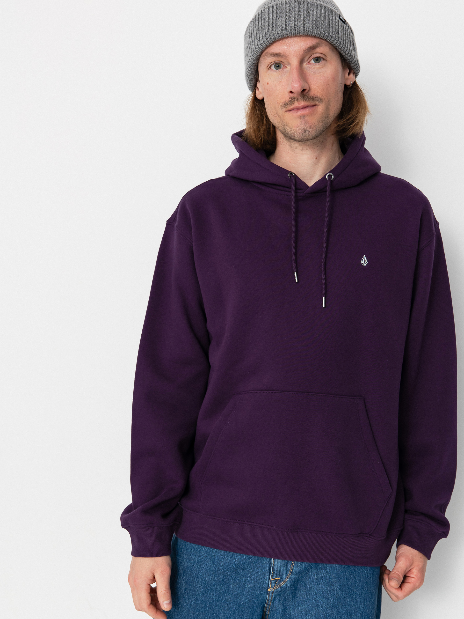 Kapucnis pulóver Volcom Single Stone HD (grape royale)