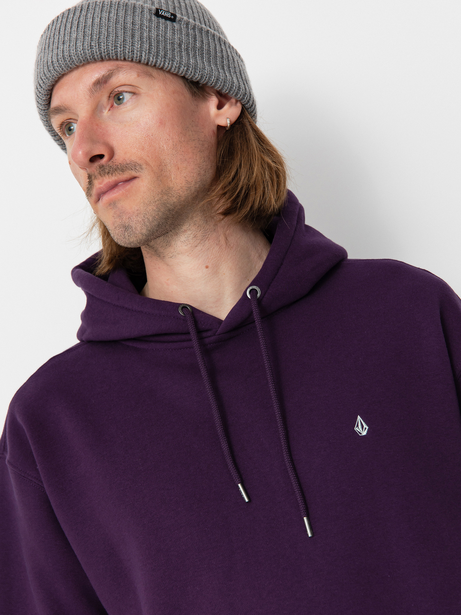 Kapucnis pulóver Volcom Single Stone HD (grape royale)