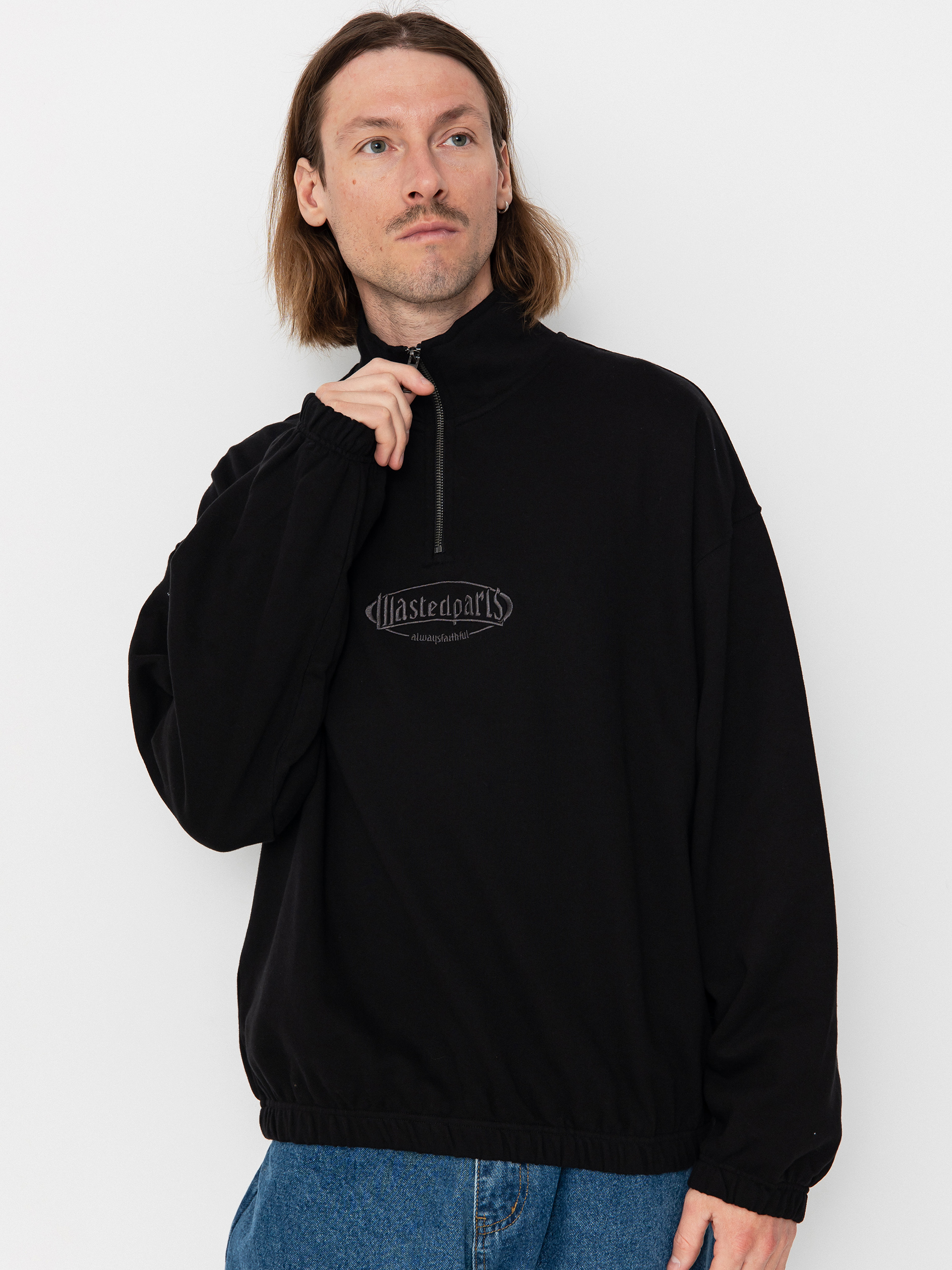 Wasted Paris Yard Boxy Funnel Pulóver (black)