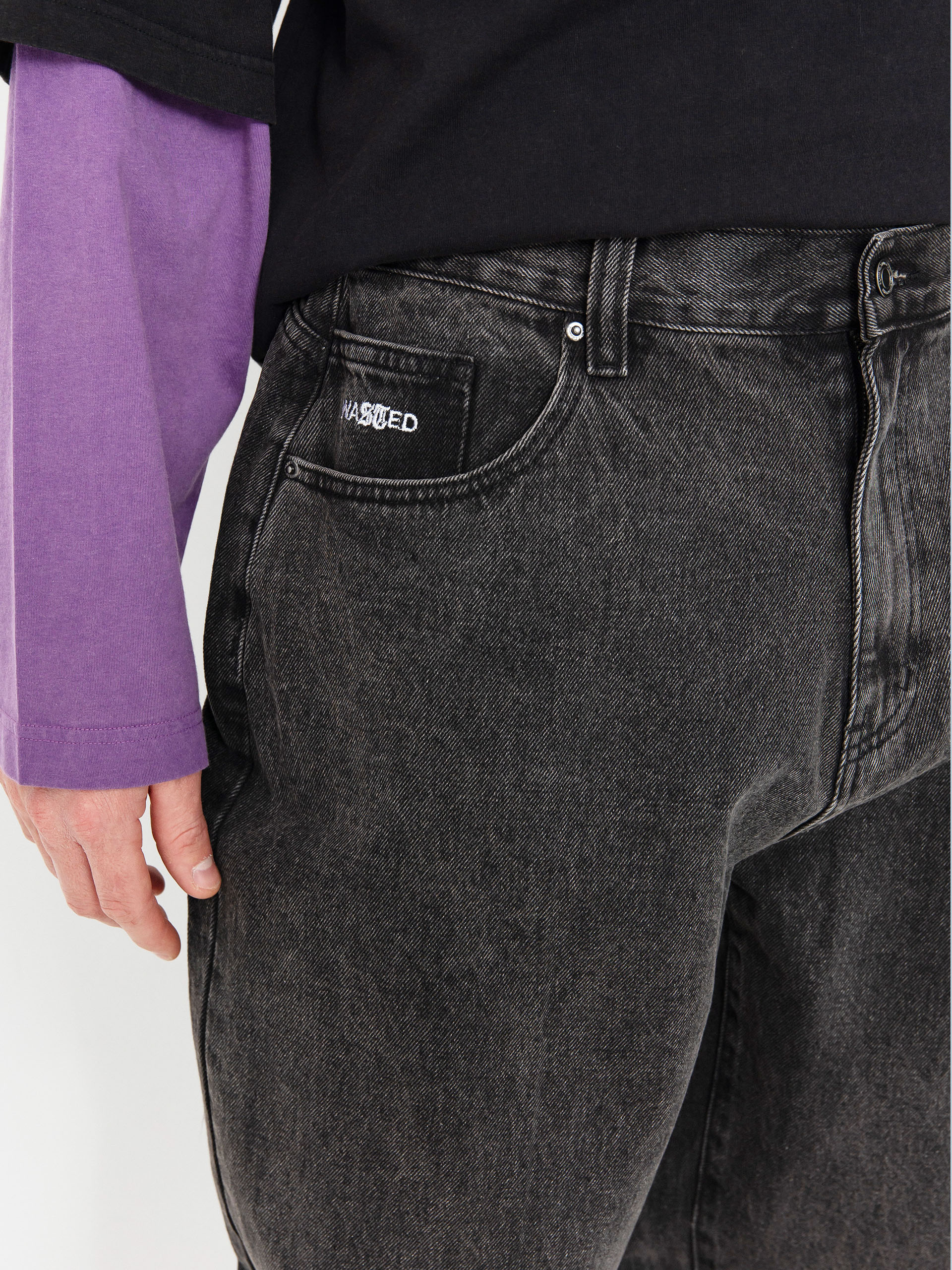 Wasted Paris Signature Rod Kisnadrág (faded black)