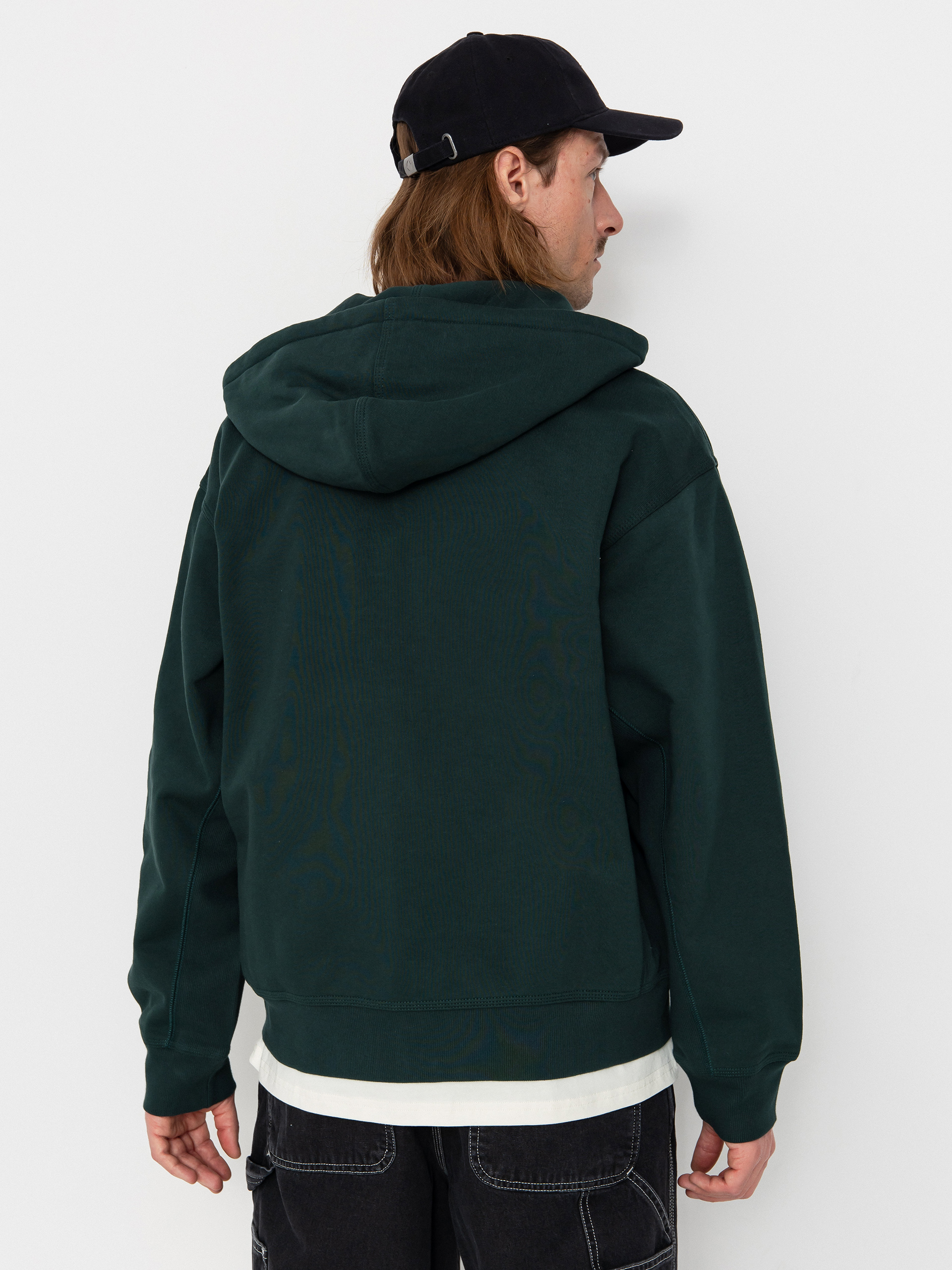 Carhartt WIP American Script ZHD Kapucnis pulóver (conifer)
