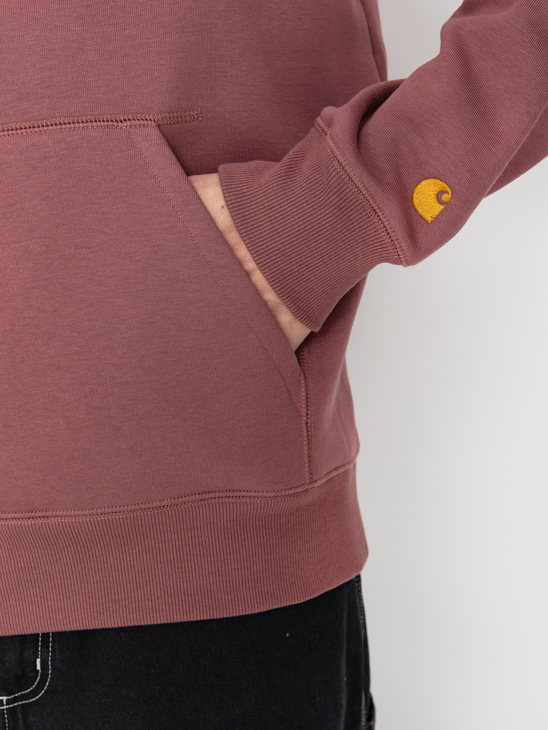 Kapucnis pulóver Carhartt WIP Chase HD (dusky pink/gold)
