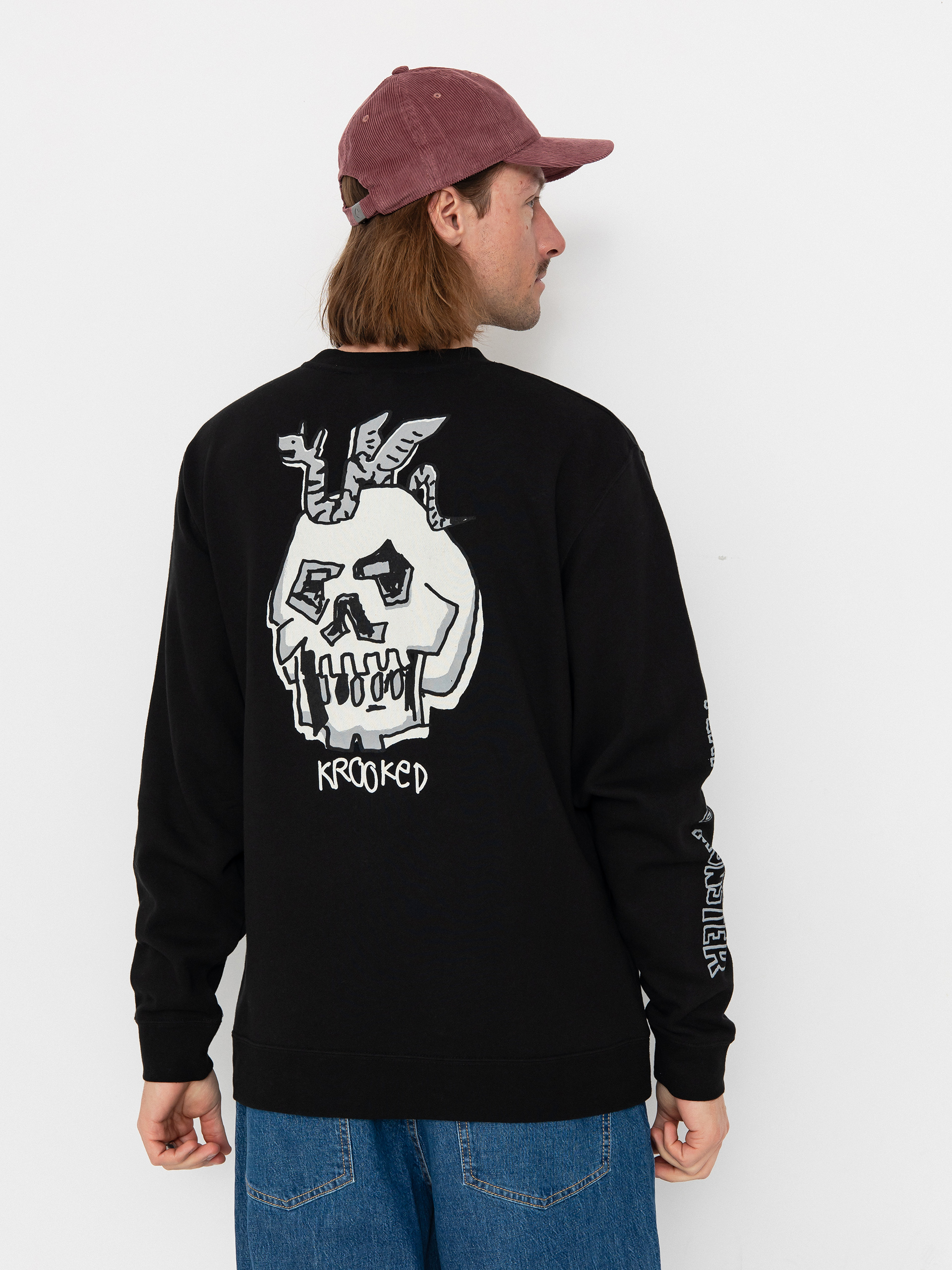 Pulóver Krooked Fear No Monster (black)