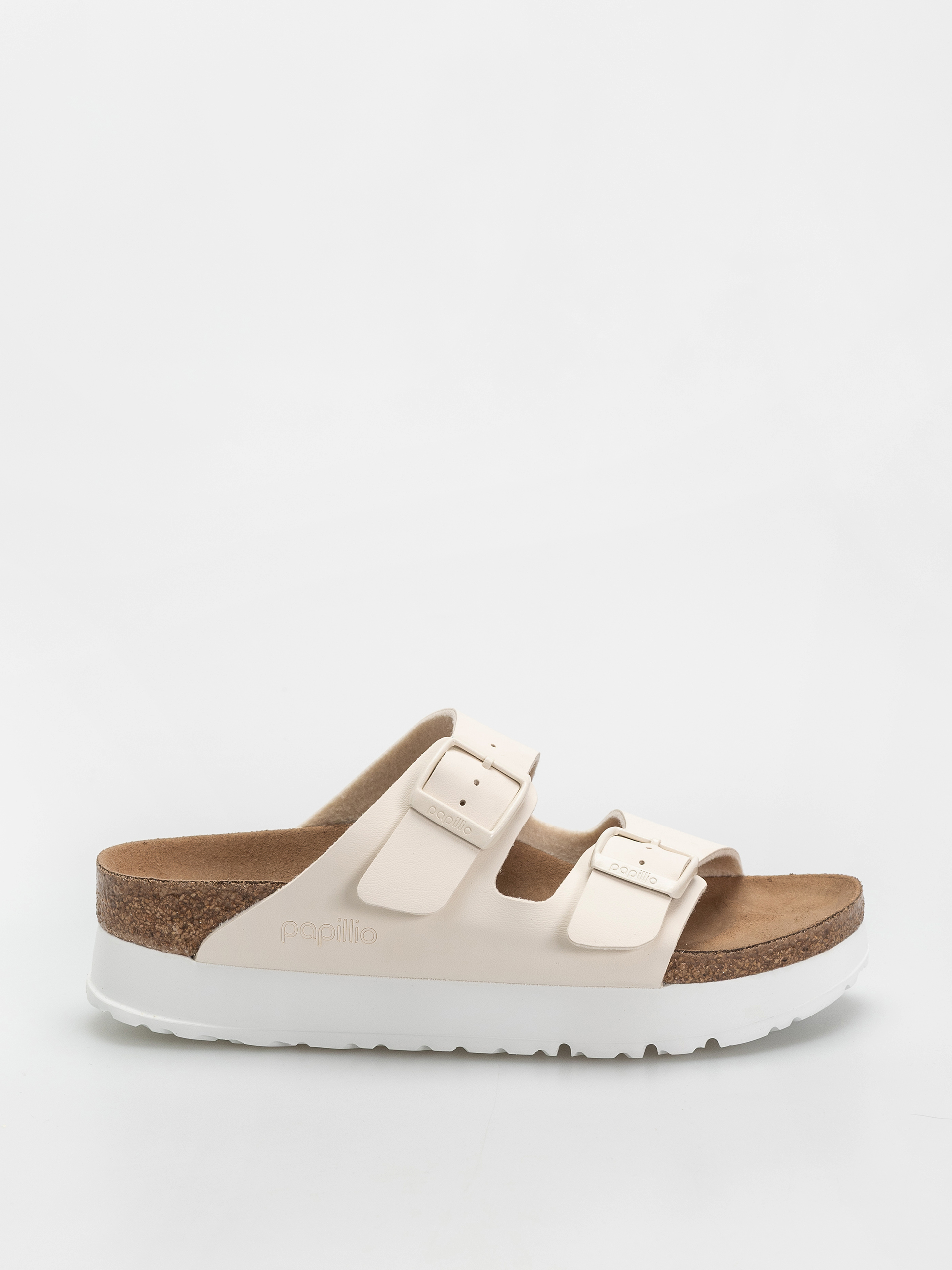 Flip-flop papucsok Birkenstock Arizona Flex Platform Vegan Narrow Wmn (eggshell)