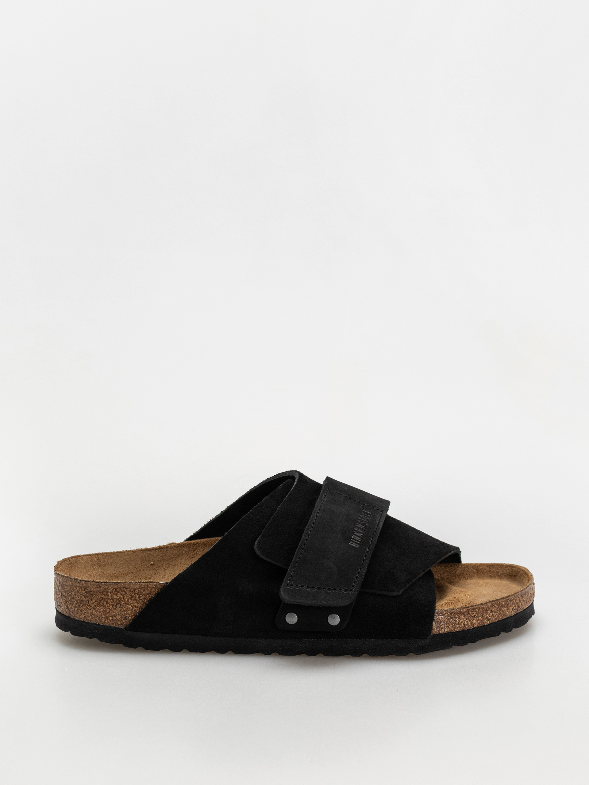 Flip-flop papucsok Birkenstock Kyoto Nubuck Suede Leather Regular (black)
