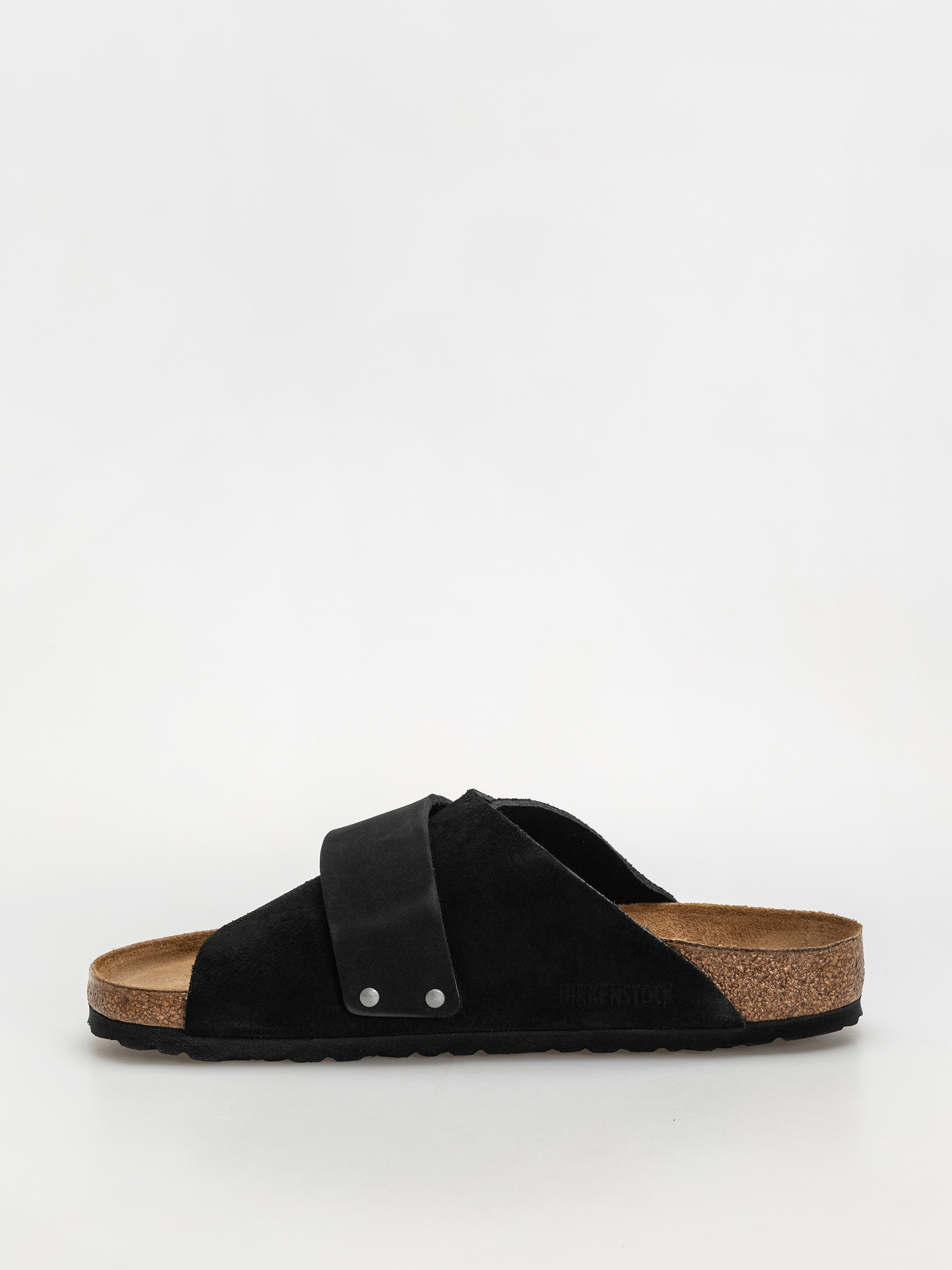 Flip-flop papucsok Birkenstock Kyoto Nubuck Suede Leather Regular (black)