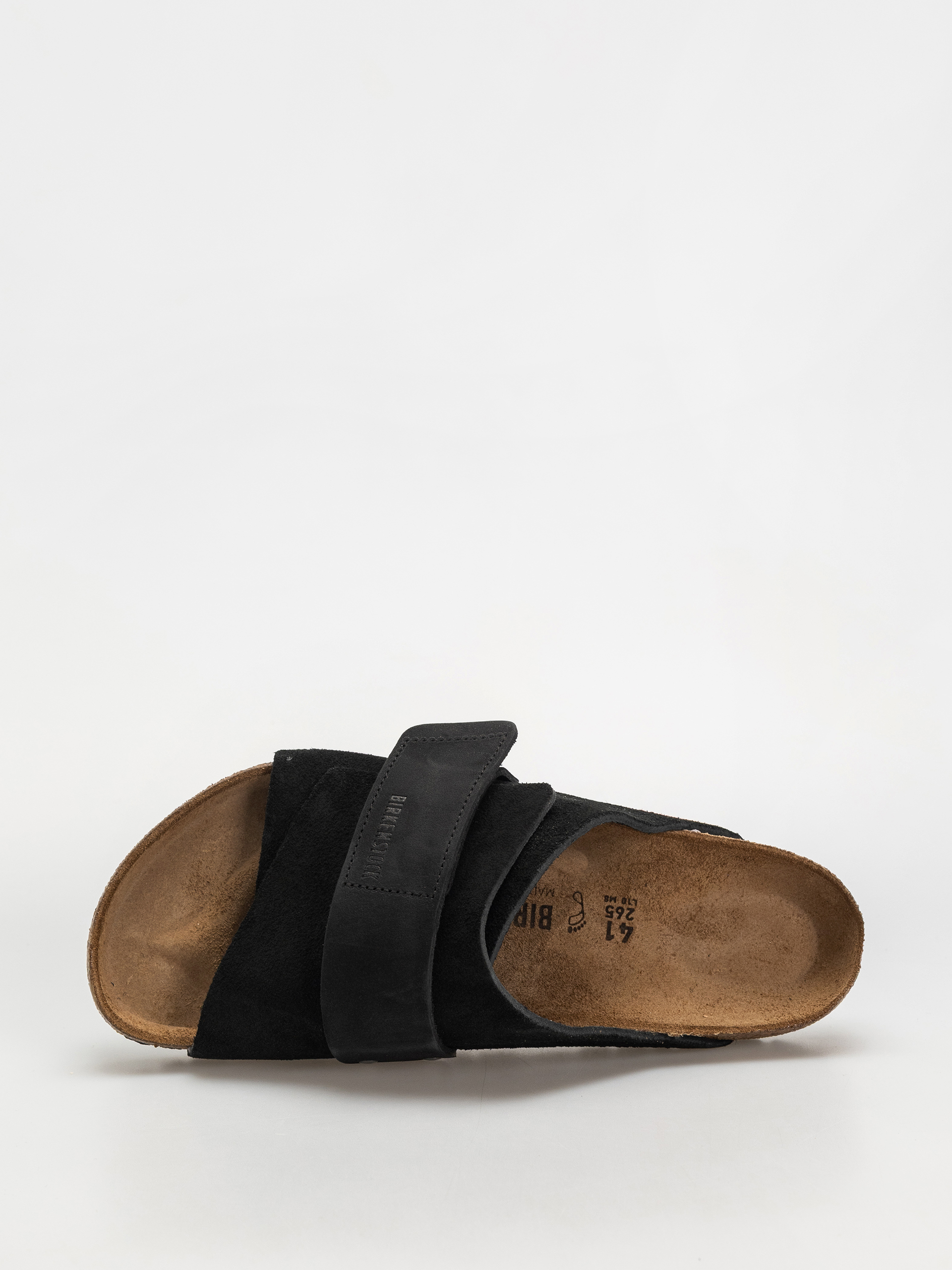Flip-flop papucsok Birkenstock Kyoto Nubuck Suede Leather Regular (black)