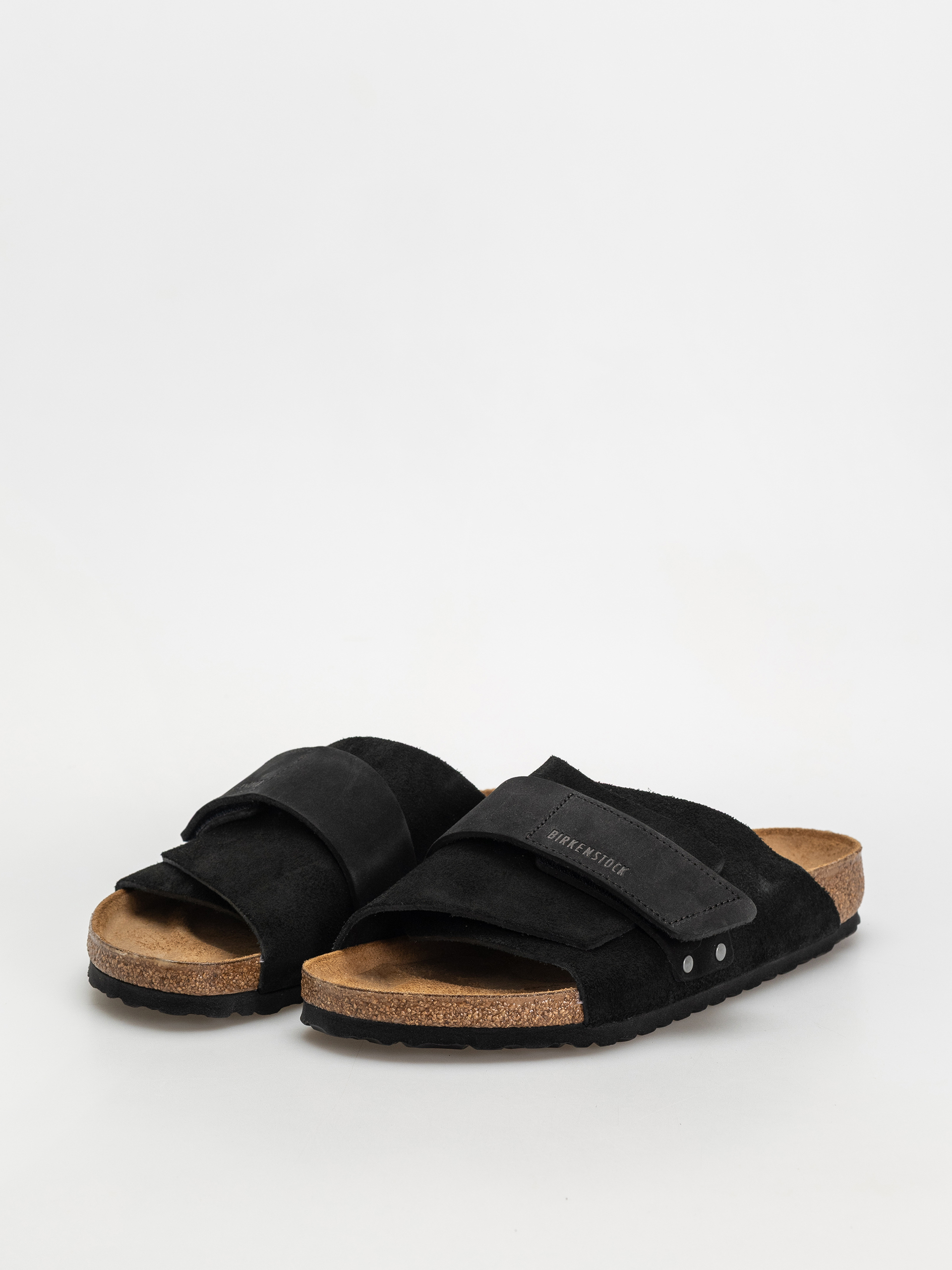 Flip-flop papucsok Birkenstock Kyoto Nubuck Suede Leather Regular (black)