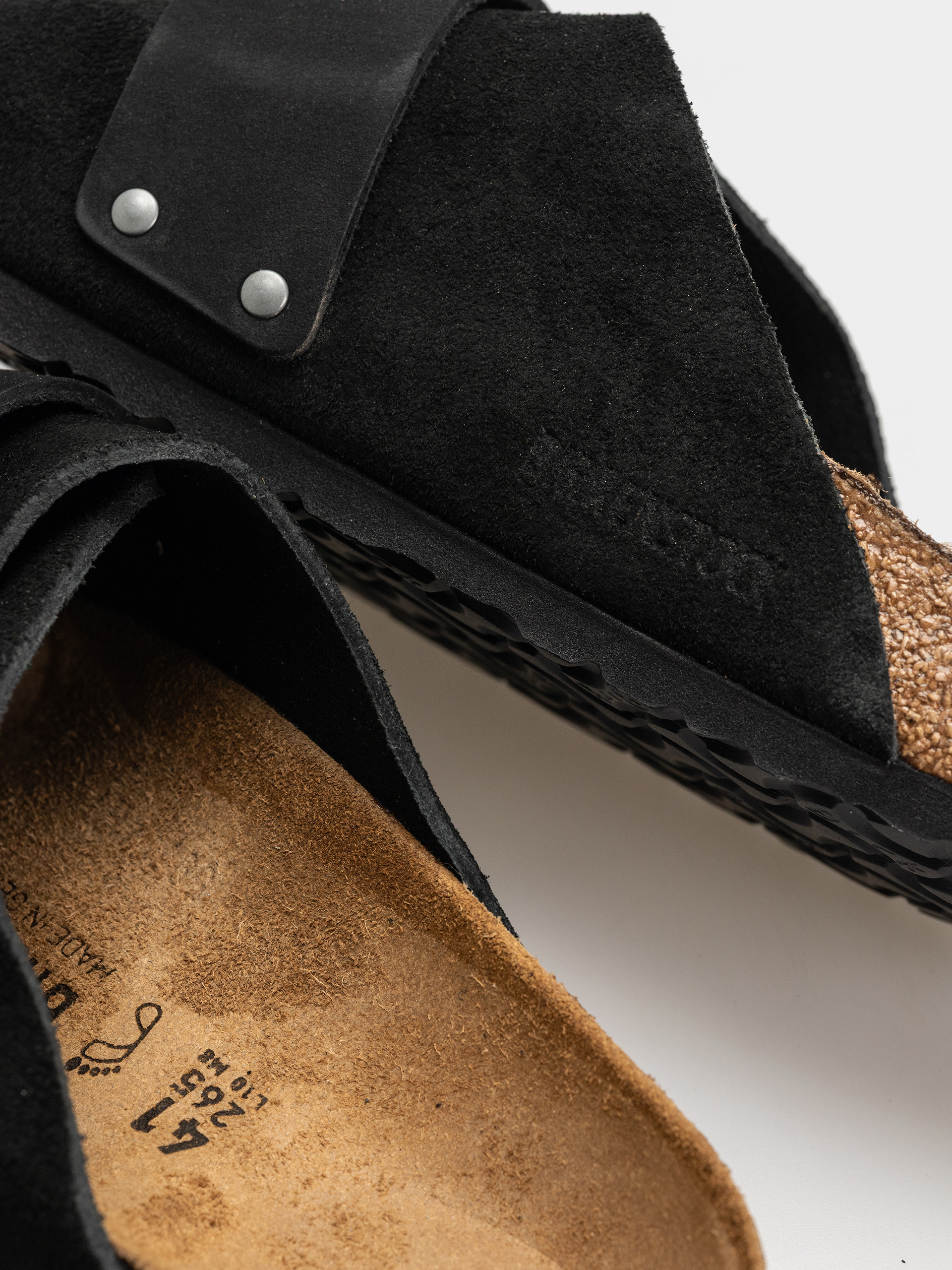 Flip-flop papucsok Birkenstock Kyoto Nubuck Suede Leather Regular (black)