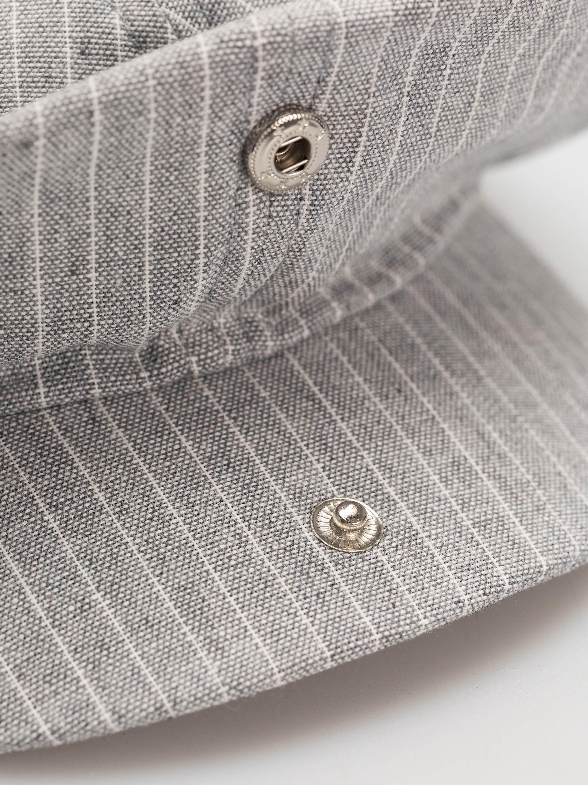 Brixton Brood Lw Snap Cap Flat cap (light grey/white stripe chambr)