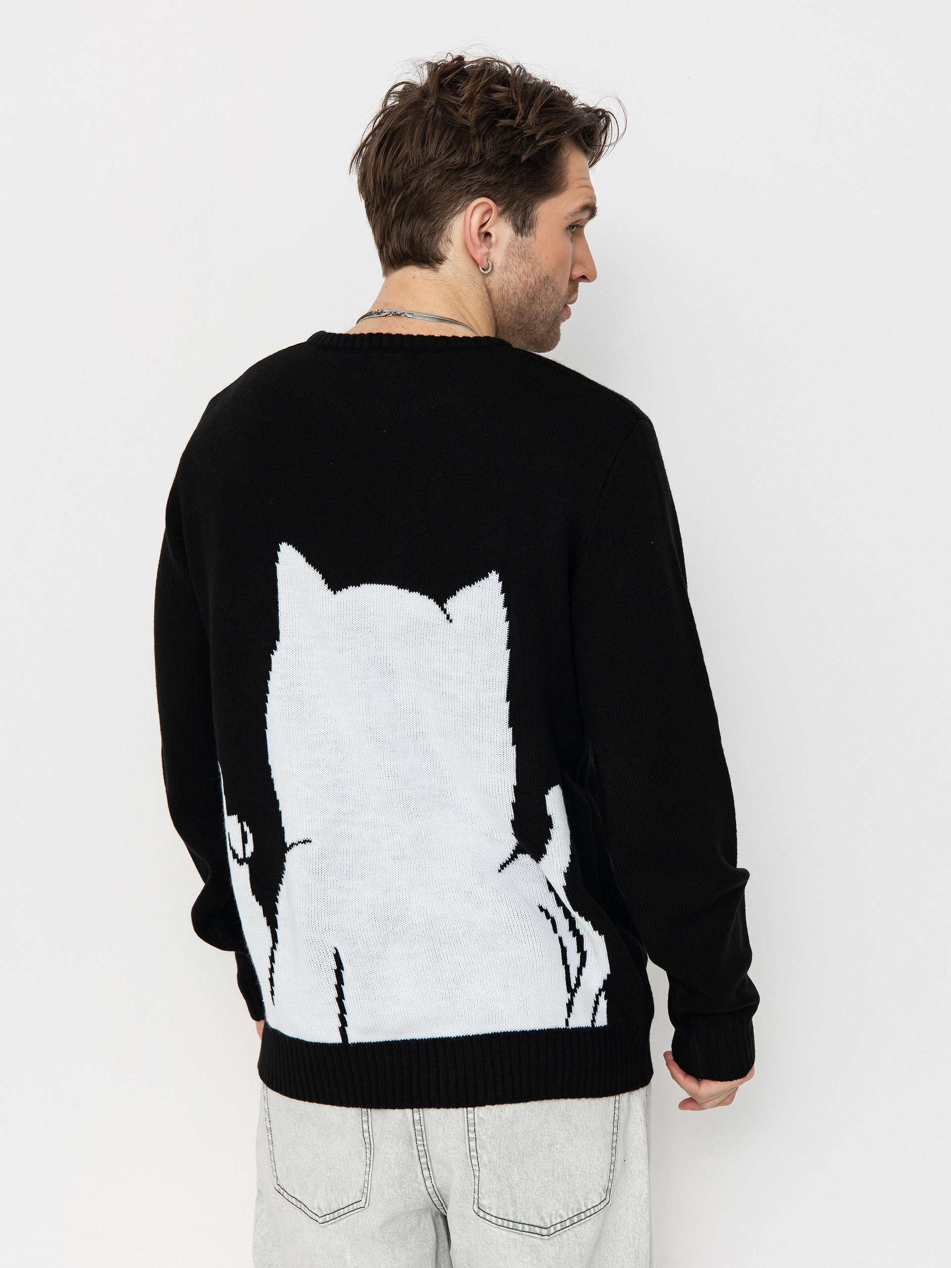 Pulóver RipNDip Lord Nermal Flippy Knitty (black)