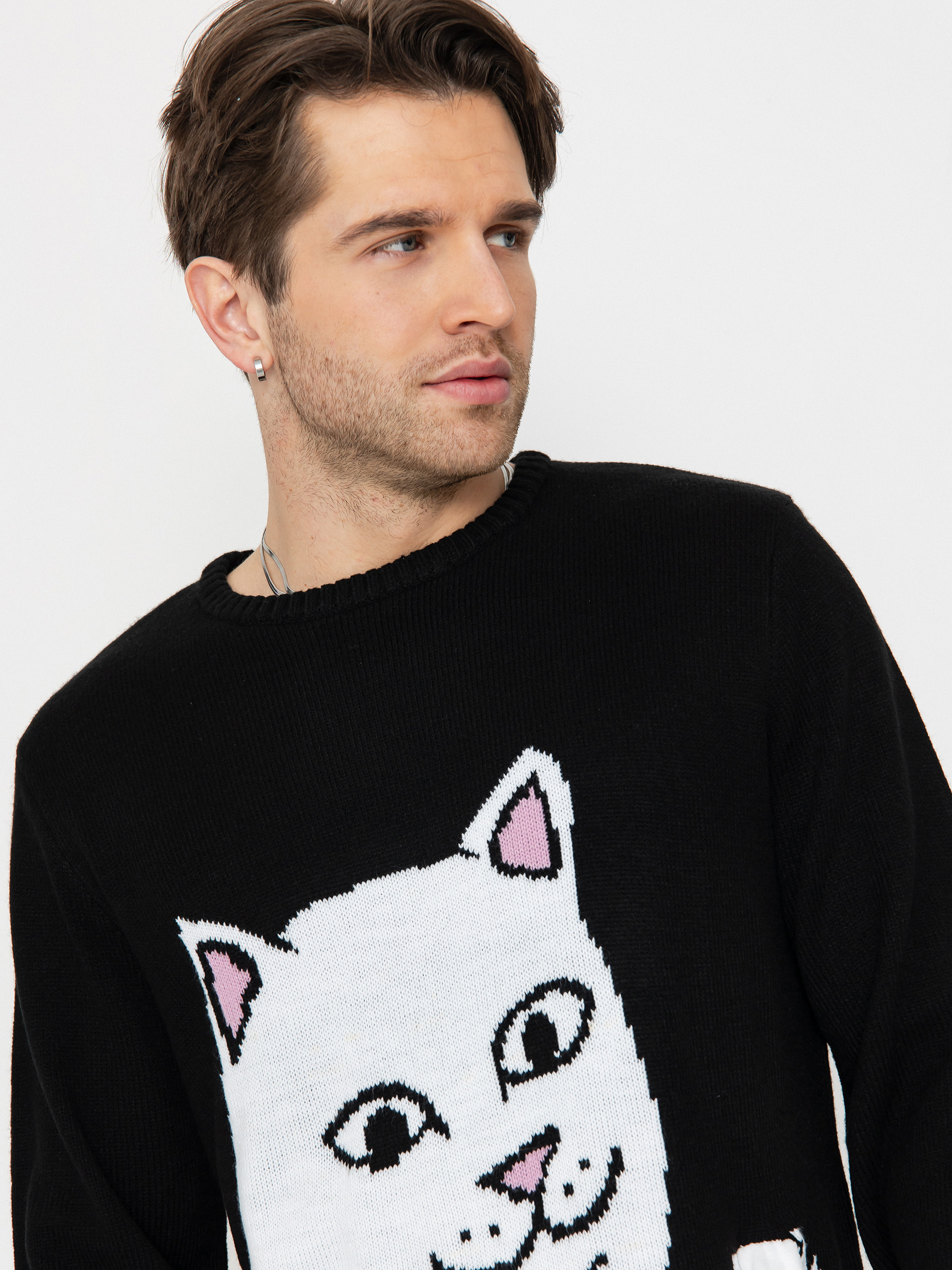 Pulóver RipNDip Lord Nermal Flippy Knitty (black)