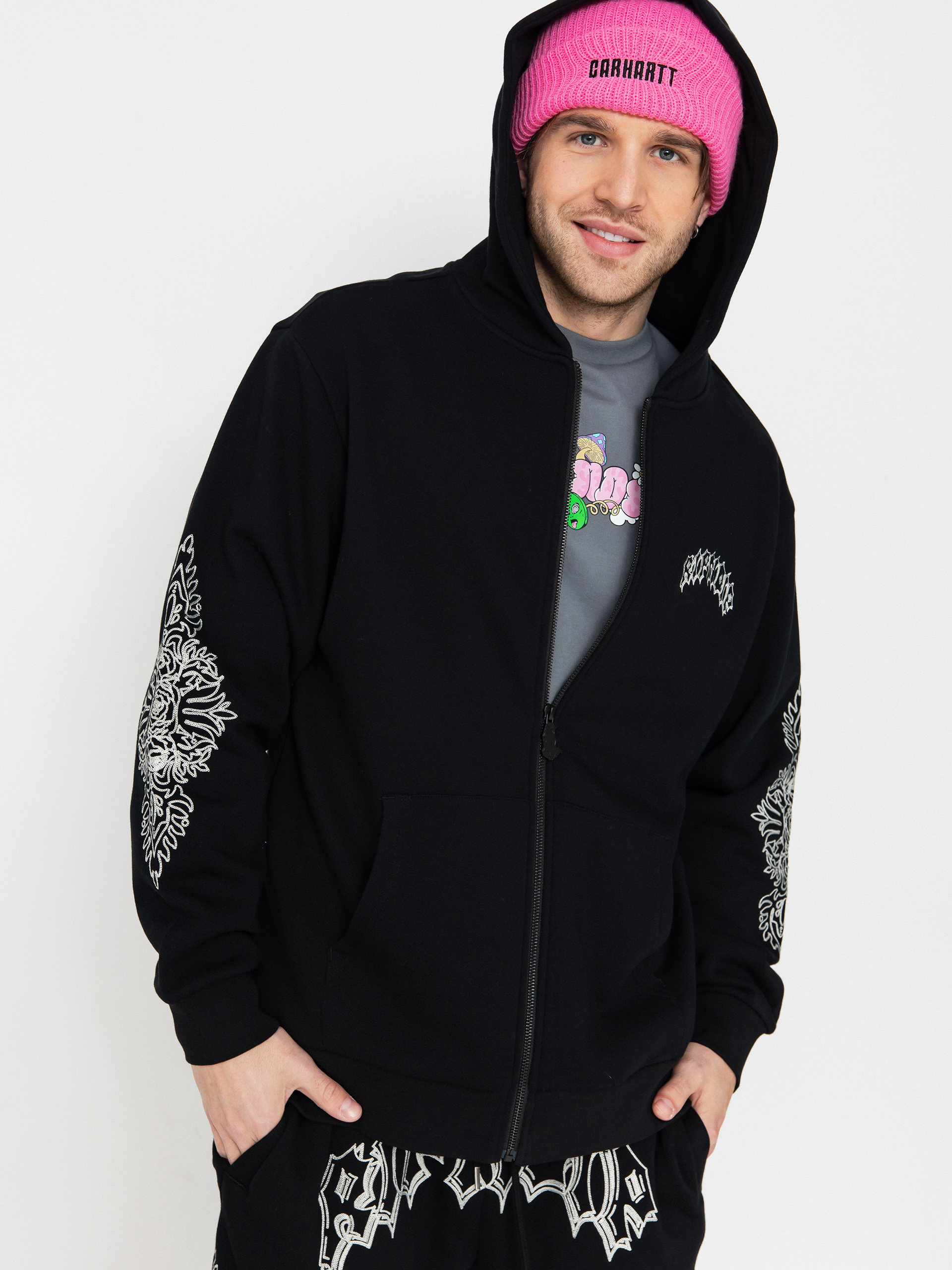 Kapucnis pulóver RipNDip Mother Nerm ZHD (black)