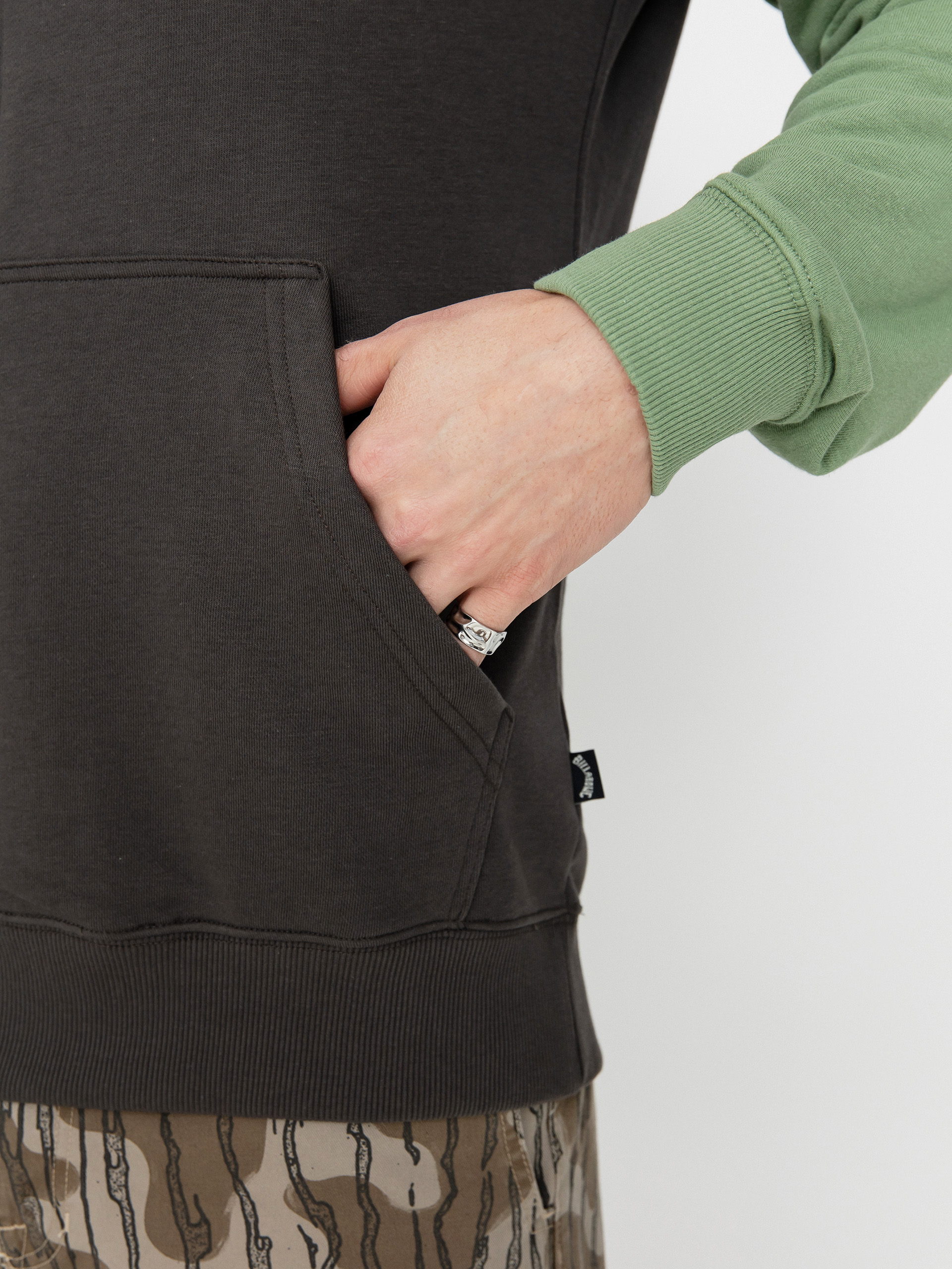 Kapucnis pulóver Billabong Arch Block HD (raven)