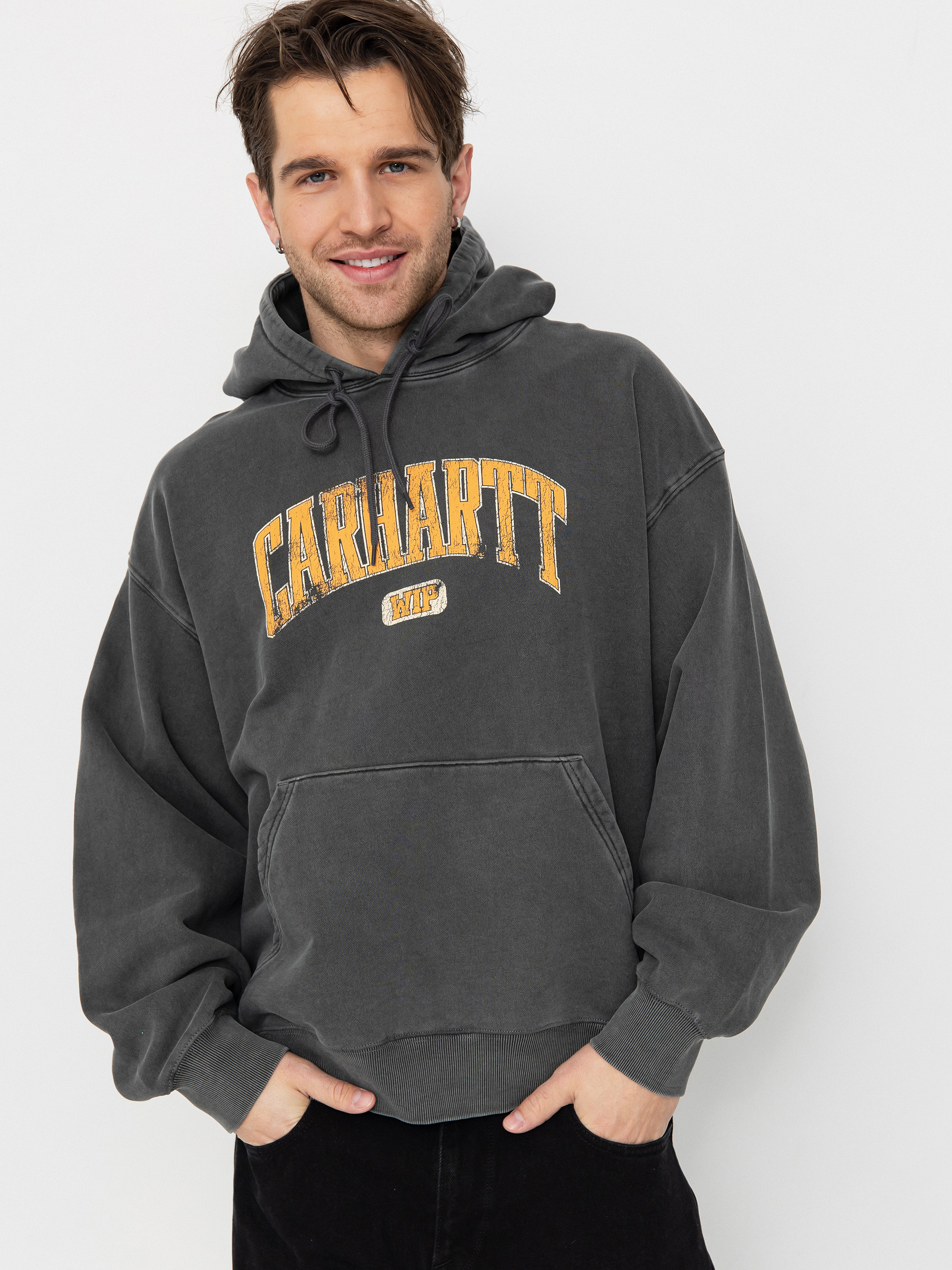 Kapucnis pulóver Carhartt WIP Library HD (black)