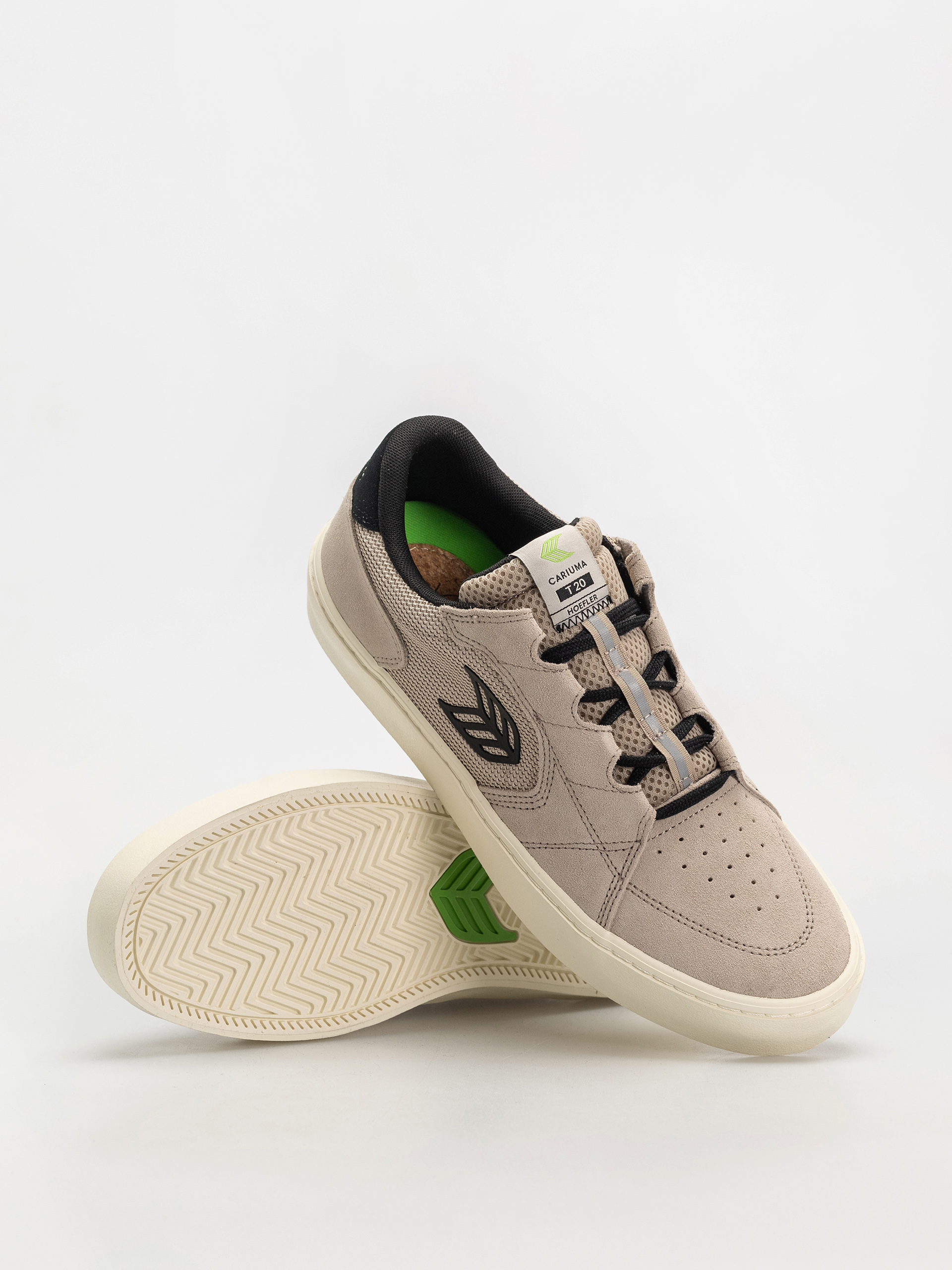 Cariuma T20 Pro Cipők (plaza taupe suede and mesh black logo)