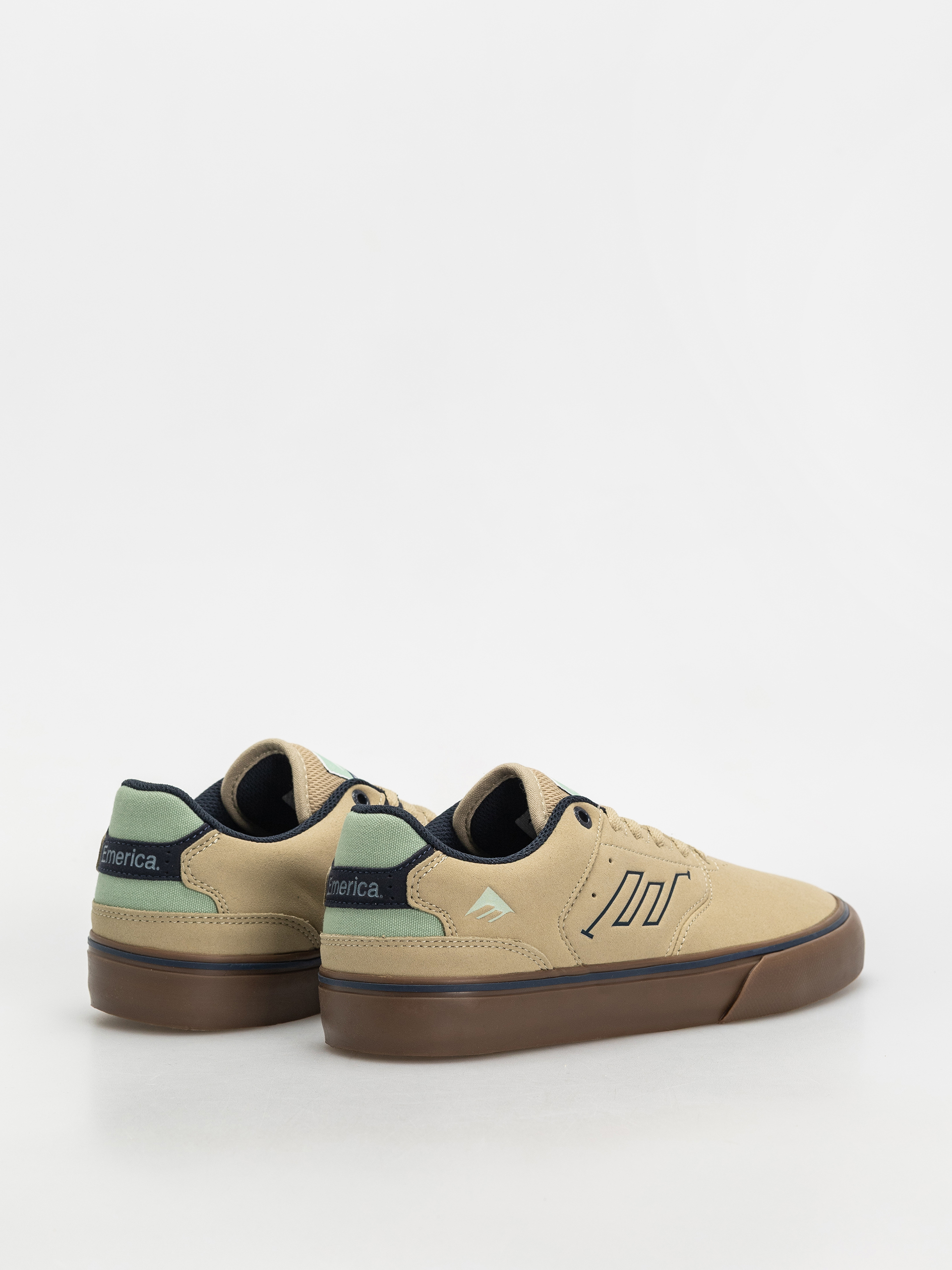 Emerica The Low Vulc Cipők (tan/blue/green)