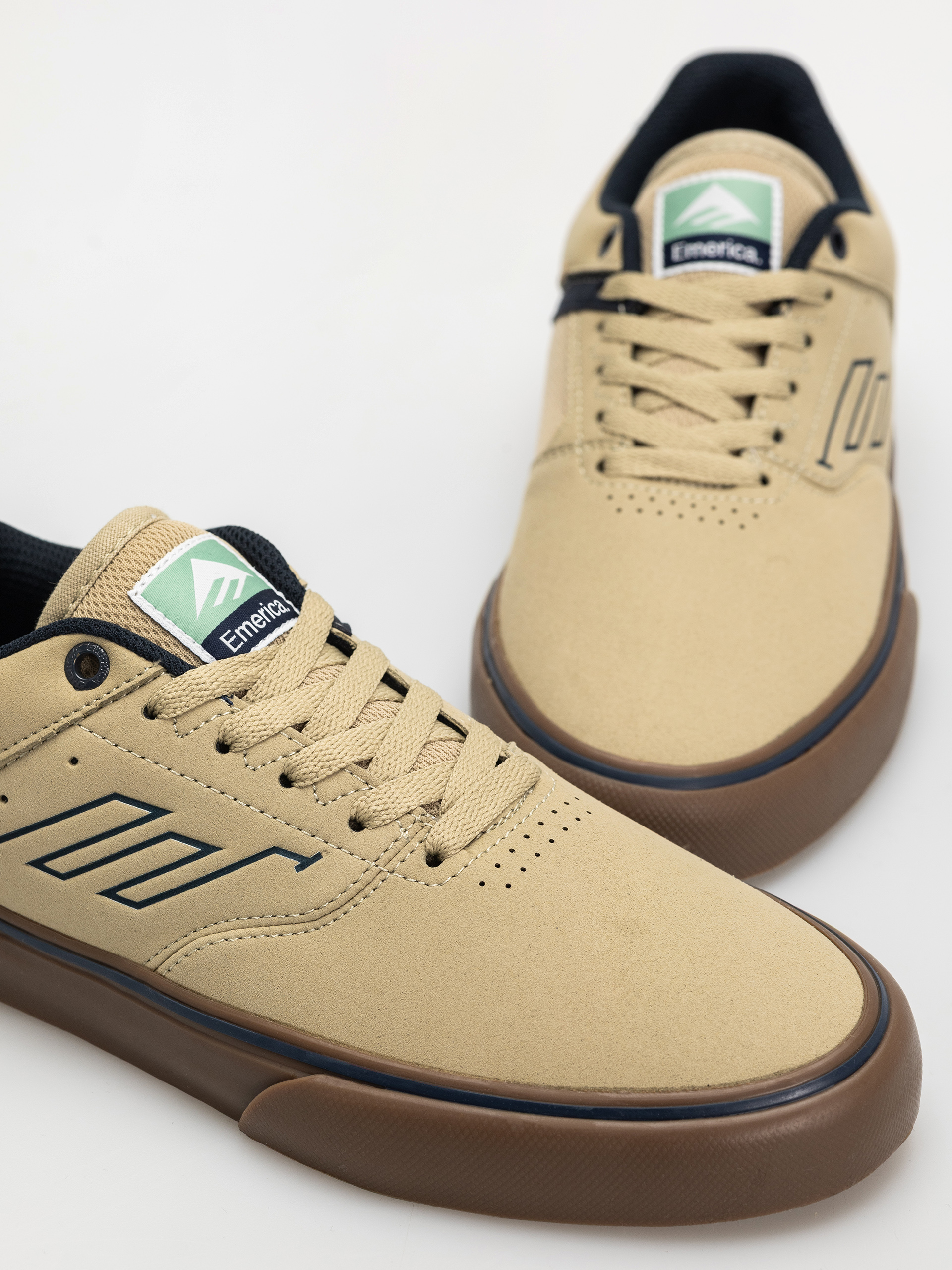Emerica The Low Vulc Cipők (tan/blue/green)