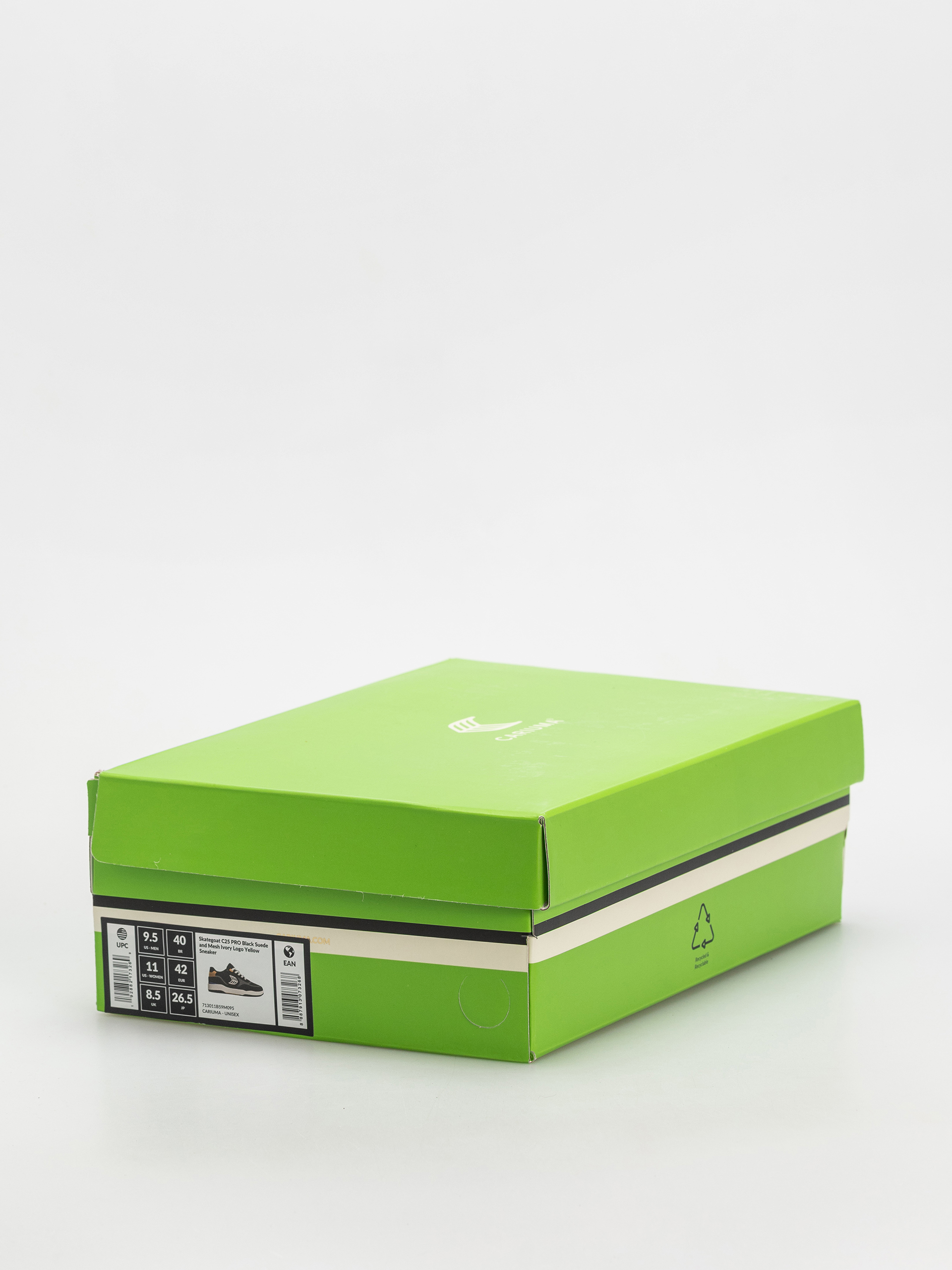 Cariuma Skategoat C25 Pro Cipők (black suede and mesh ivory logo yellow)