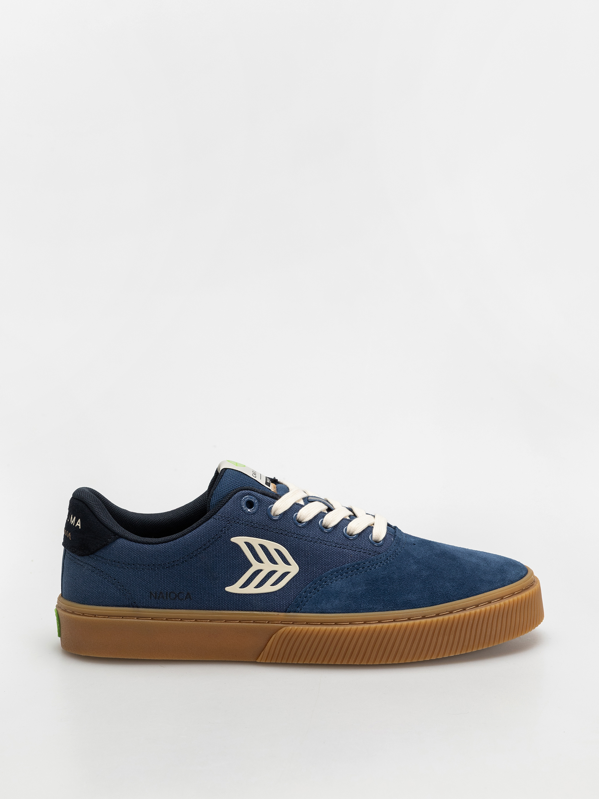 Cariuma Naioca Pro Cipu0151k (gum shadow blue suede and canvas ivory logo navy)
