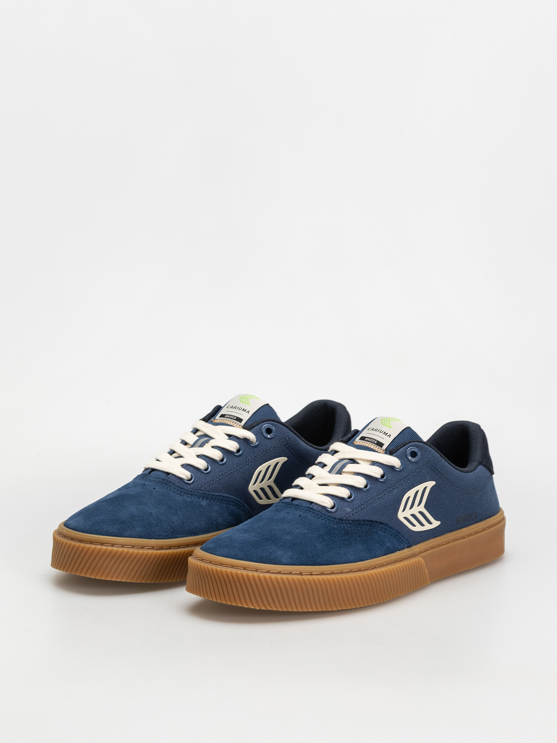 Cariuma Naioca Pro Cipők (gum shadow blue suede and canvas ivory logo navy)