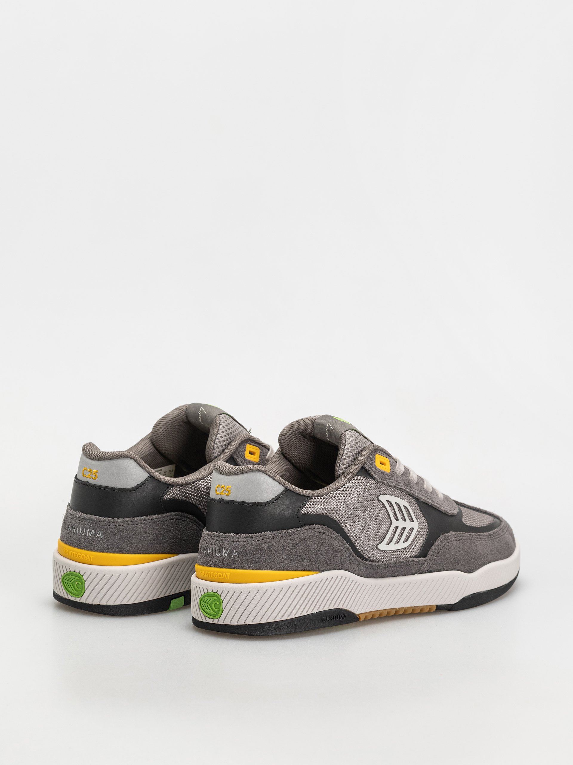 Cariuma Skategoat C25 Pro Cipők (charcoal grey suede light grey mesh ice logo yellow)