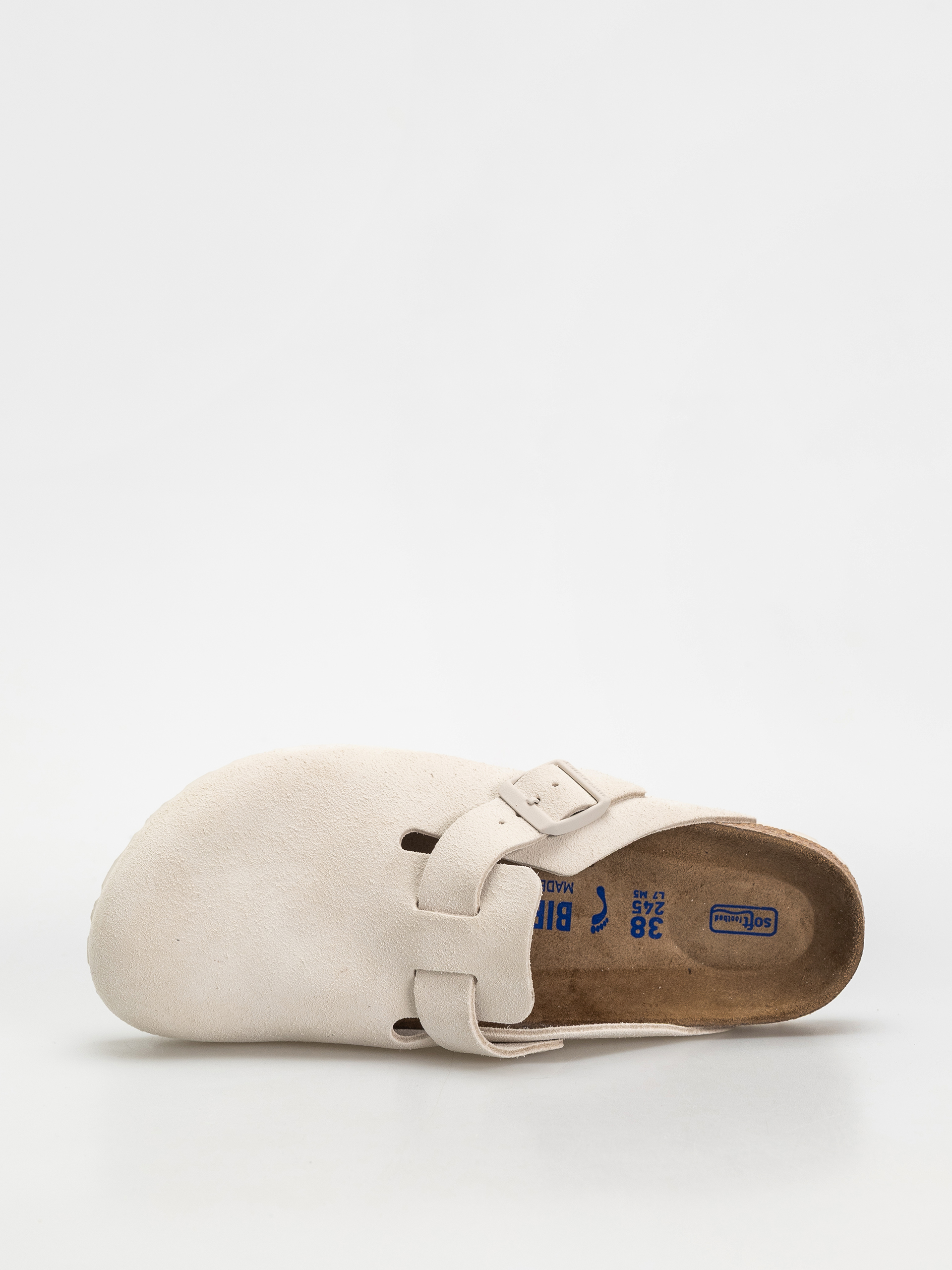 Birkenstock Boston Suede Leather Narrow Flip-flop papucsok Wmn (antique white)