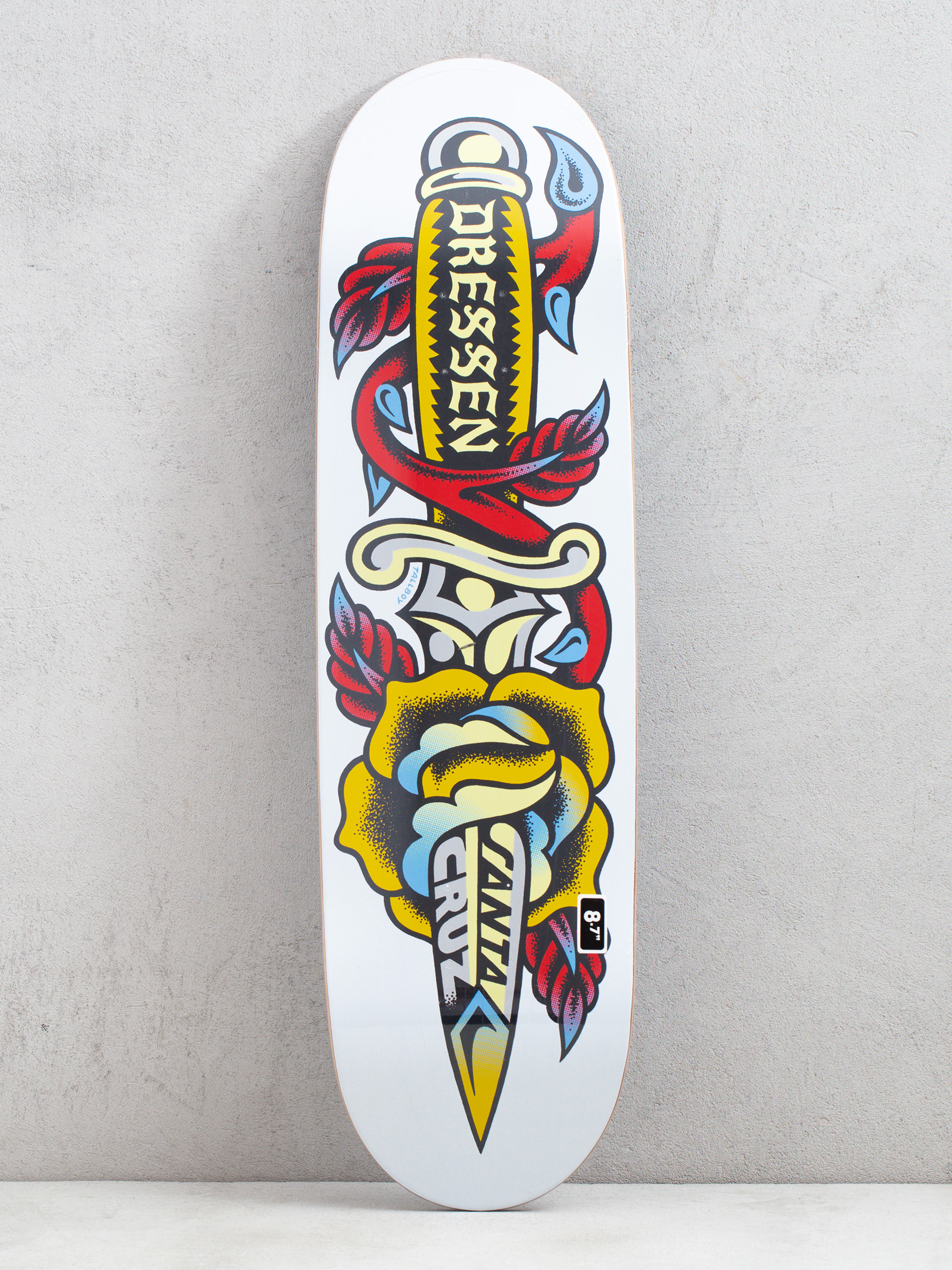 Santa Cruz Dressen Rose Dagger Pro Gördeszka lap (white)