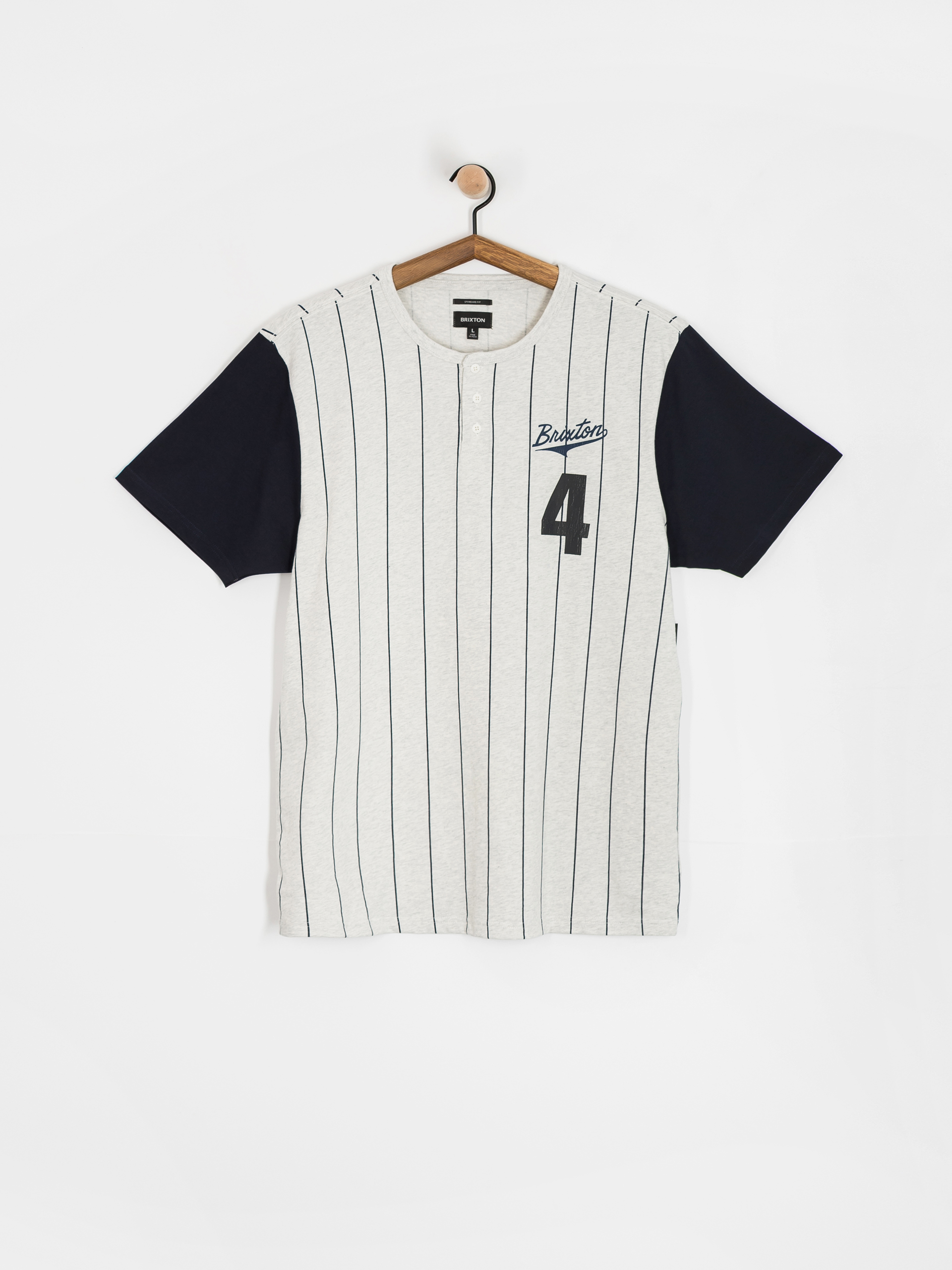 Brixton The League Baseball Póló (heather grey ash/washed navy)