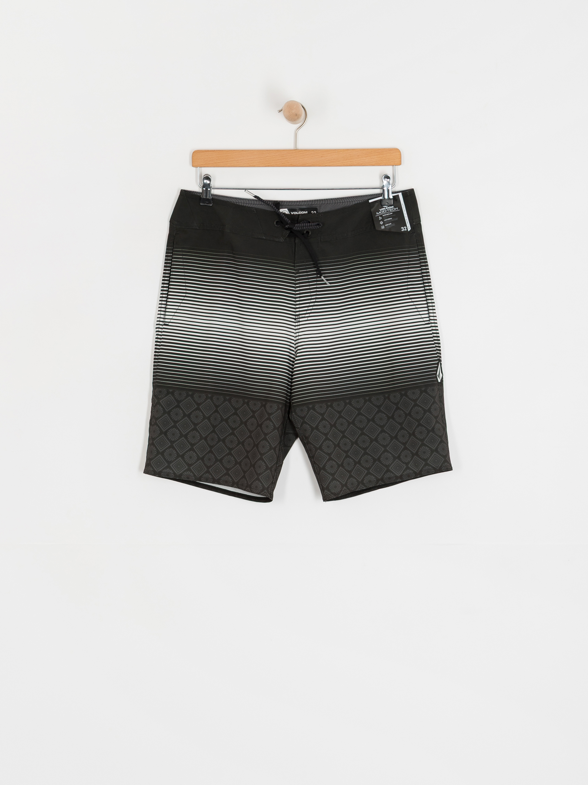 Volcom Lido Stripe Mod 20 Boardshort (black)