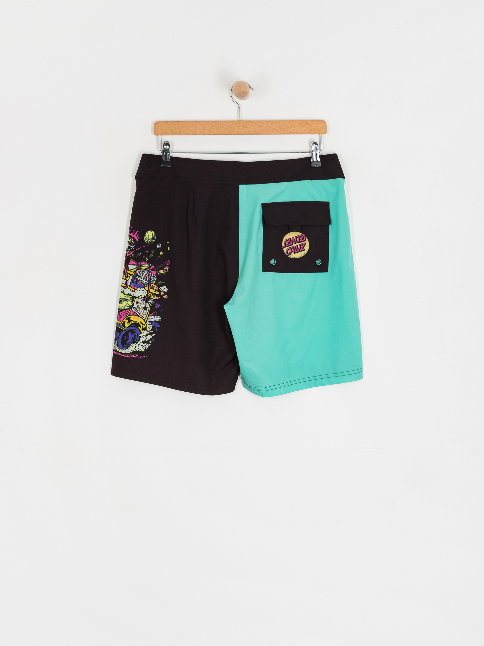 Santa Cruz Johnson Beast Wagon Boardshort (black/pool blue)