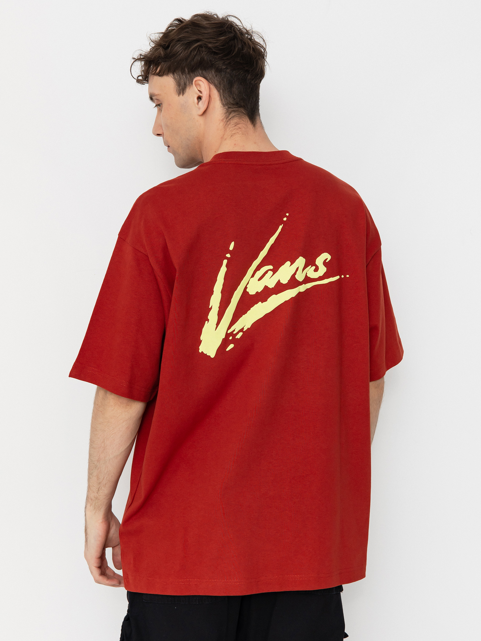 Vans Brush Script Loose Póló (red ochre)