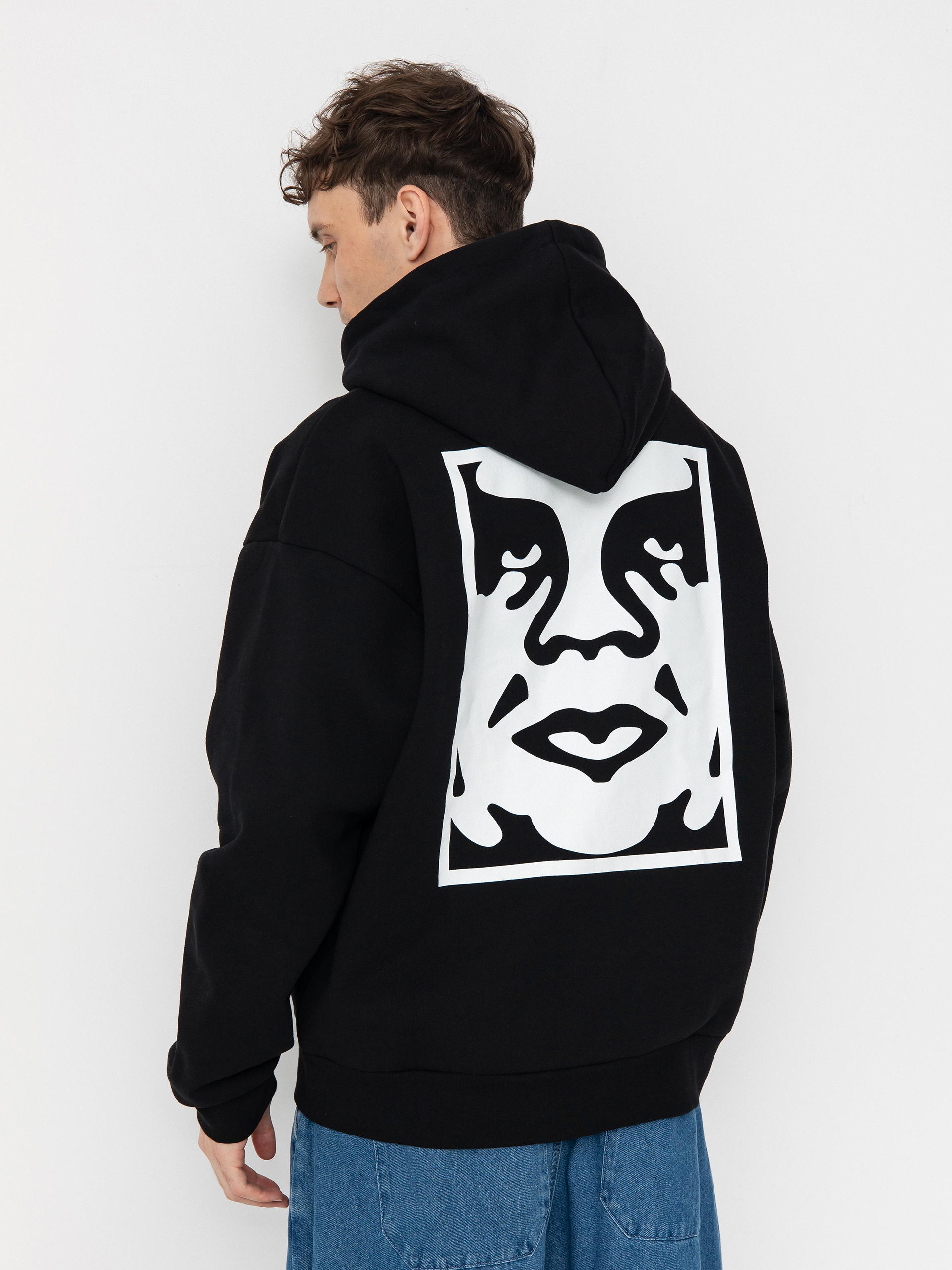 OBEY Bold Icon Extra Heavy HD Kapucnis pulóver (black)