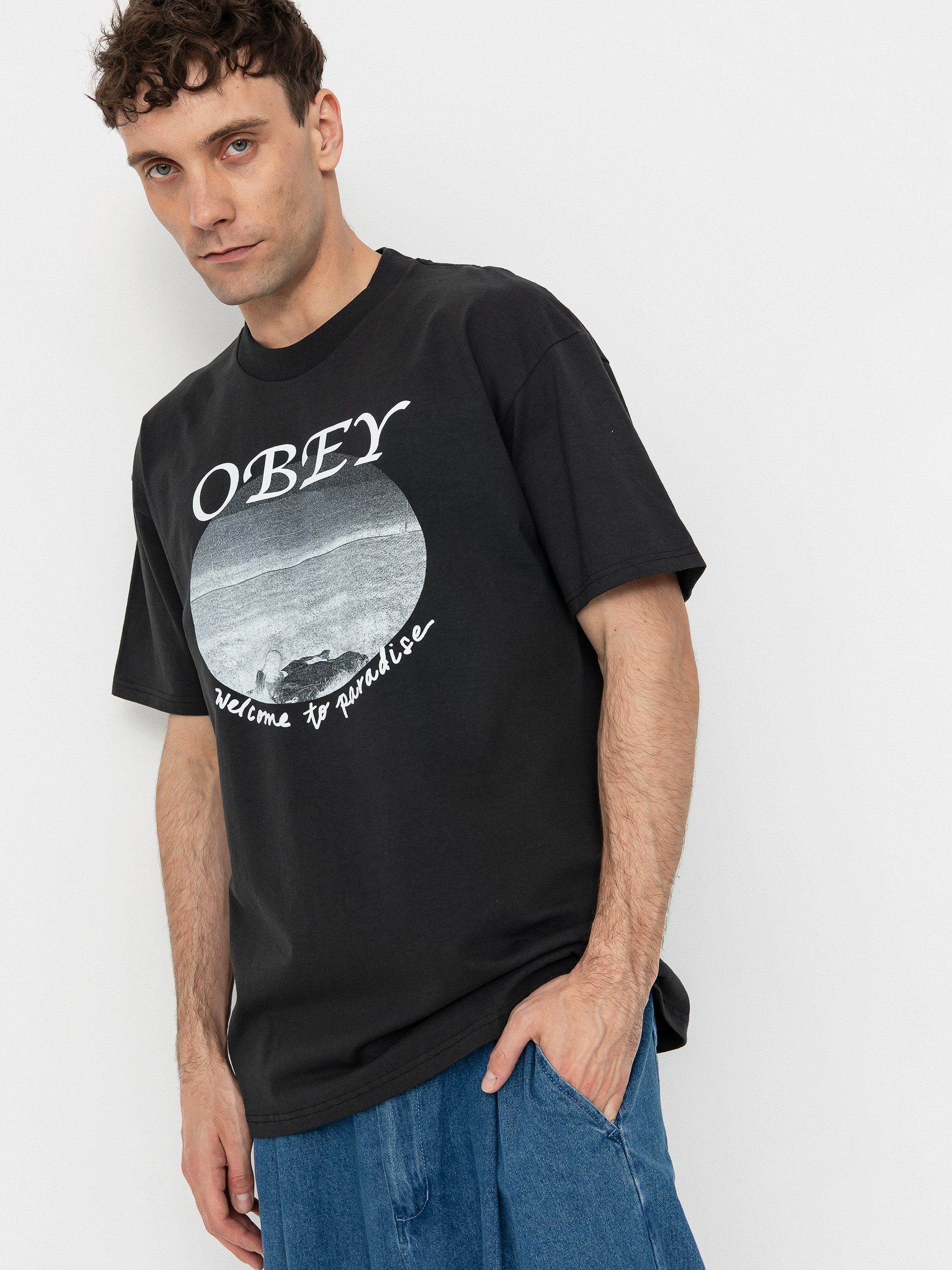 OBEY Welcome To Paradise Póló (vintage black)