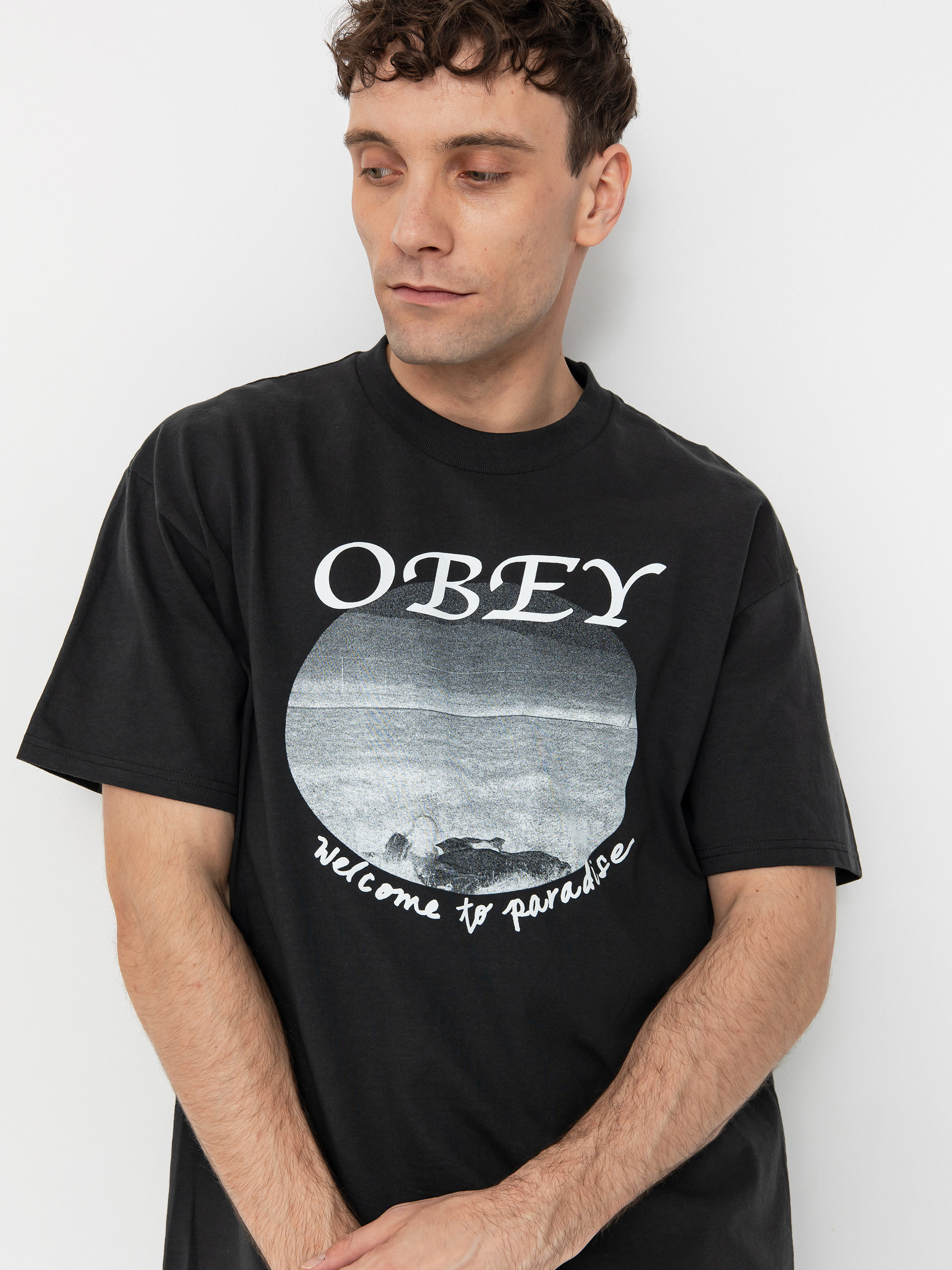 OBEY Welcome To Paradise Póló (vintage black)