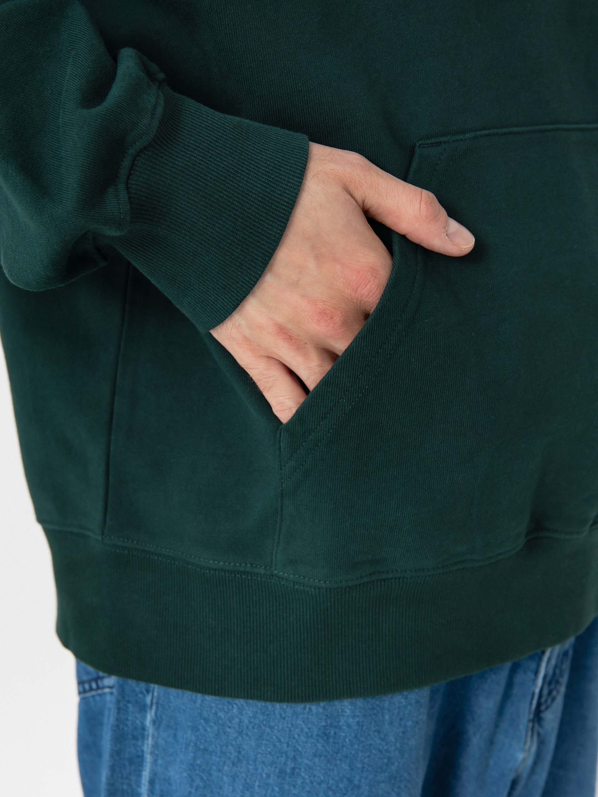 Carhartt WIP Flaming Ducks HD Kapucnis pulóver (conifer)