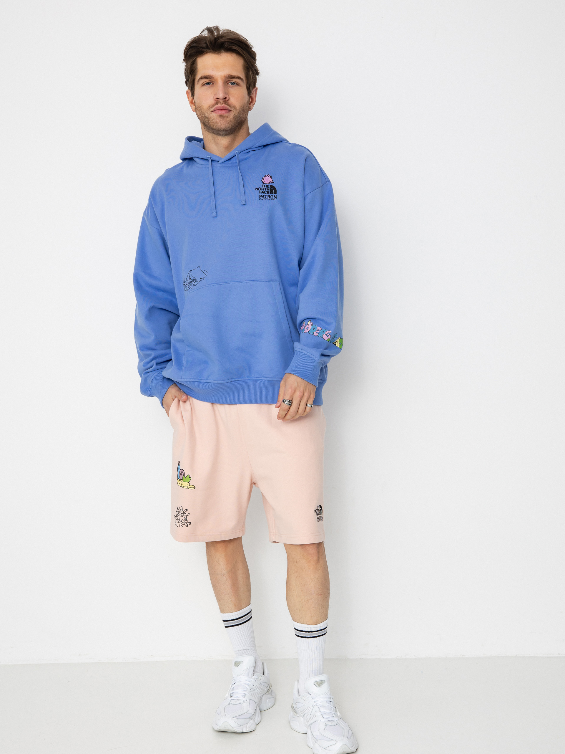 The North Face Mountain Cleanup Oversized HD Kapucnis pulóver (virtual blue)