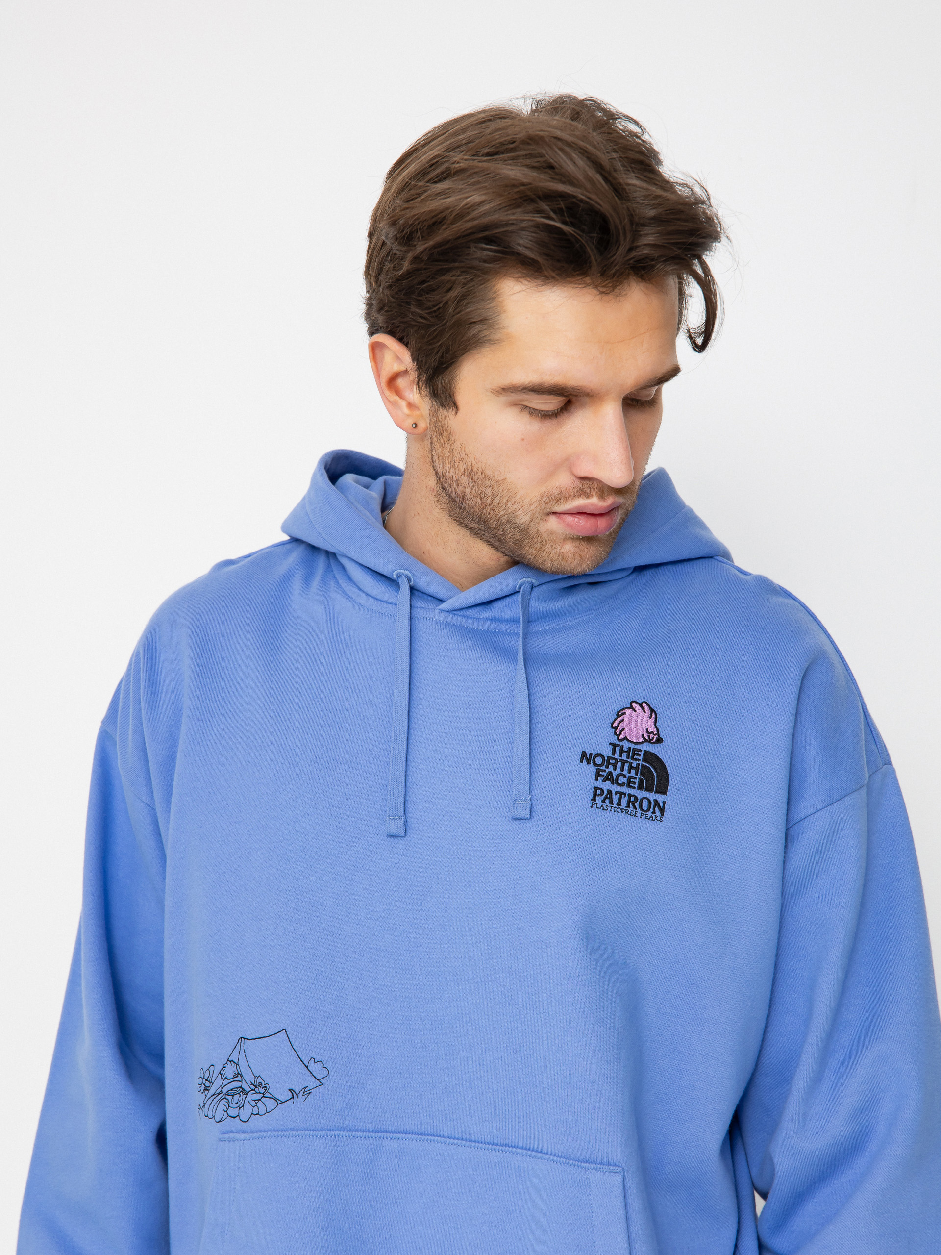 The North Face Mountain Cleanup Oversized HD Kapucnis pulóver (virtual blue)