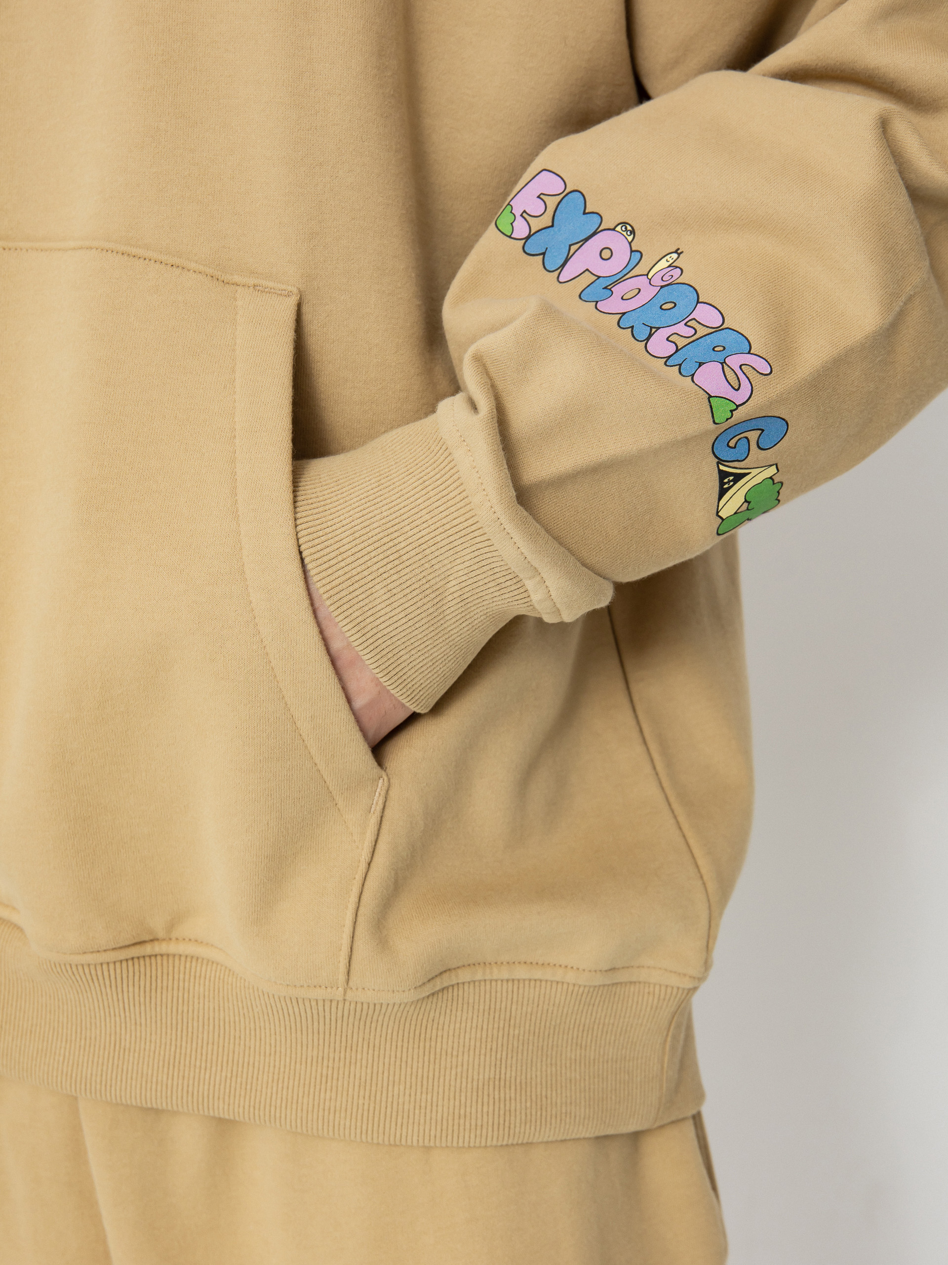 The North Face Mountain Cleanup Oversized HD Kapucnis pulóver (khaki stone)