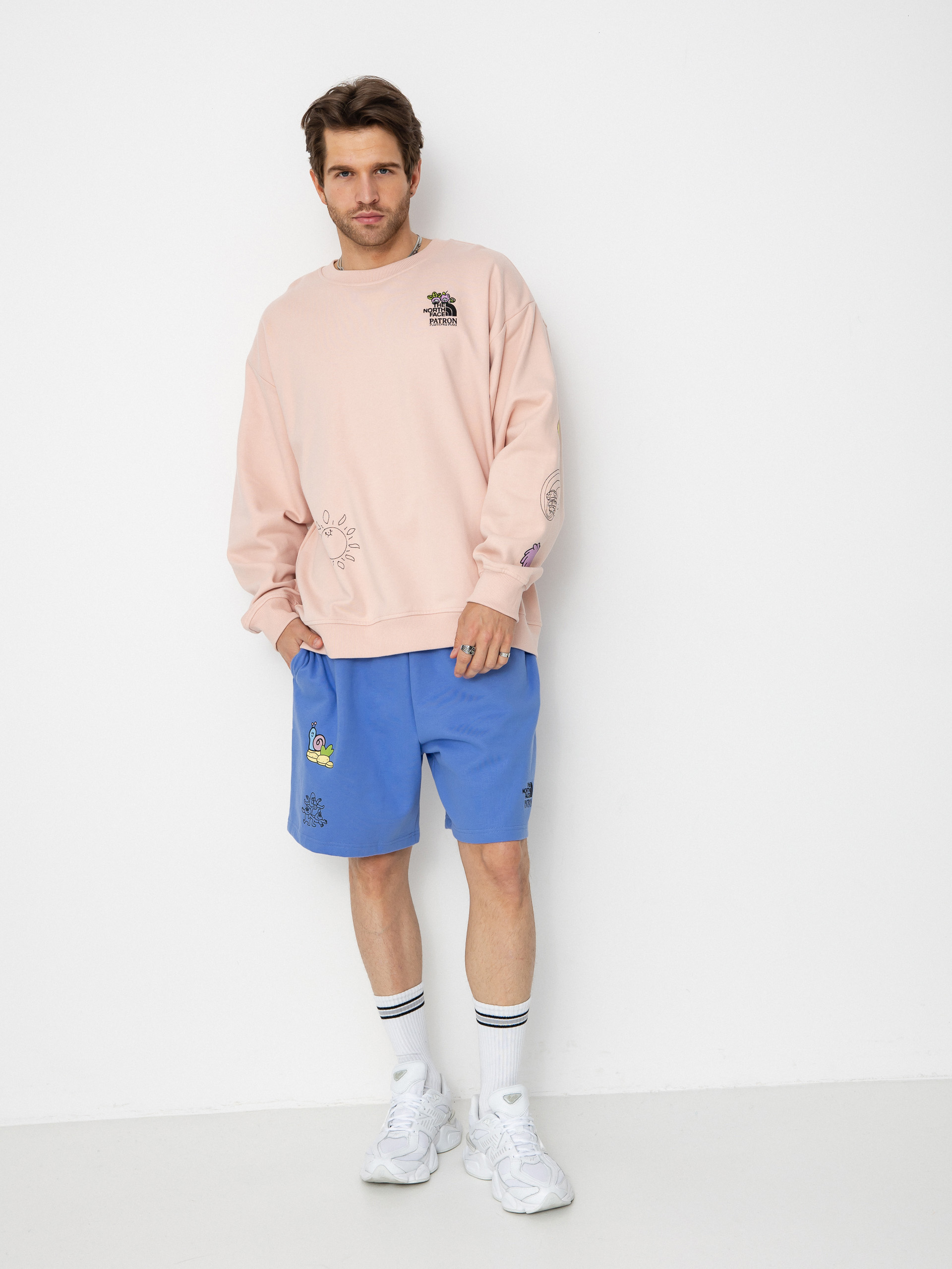 The North Face Mountain Cleanup Oversized Pulóver (pink moss)