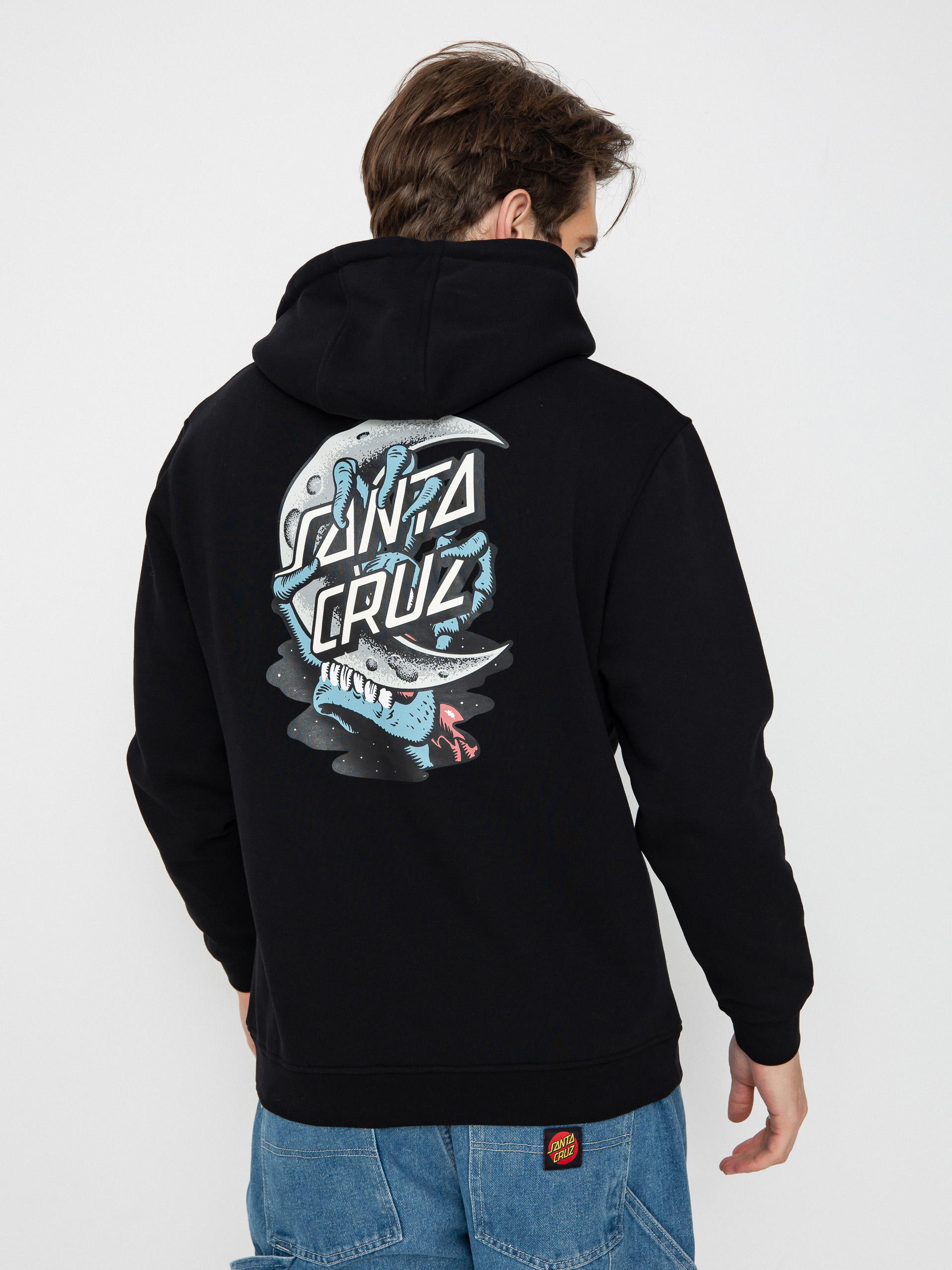 Santa Cruz Crescent Bone Hand HD Kapucnis pulóver (black)