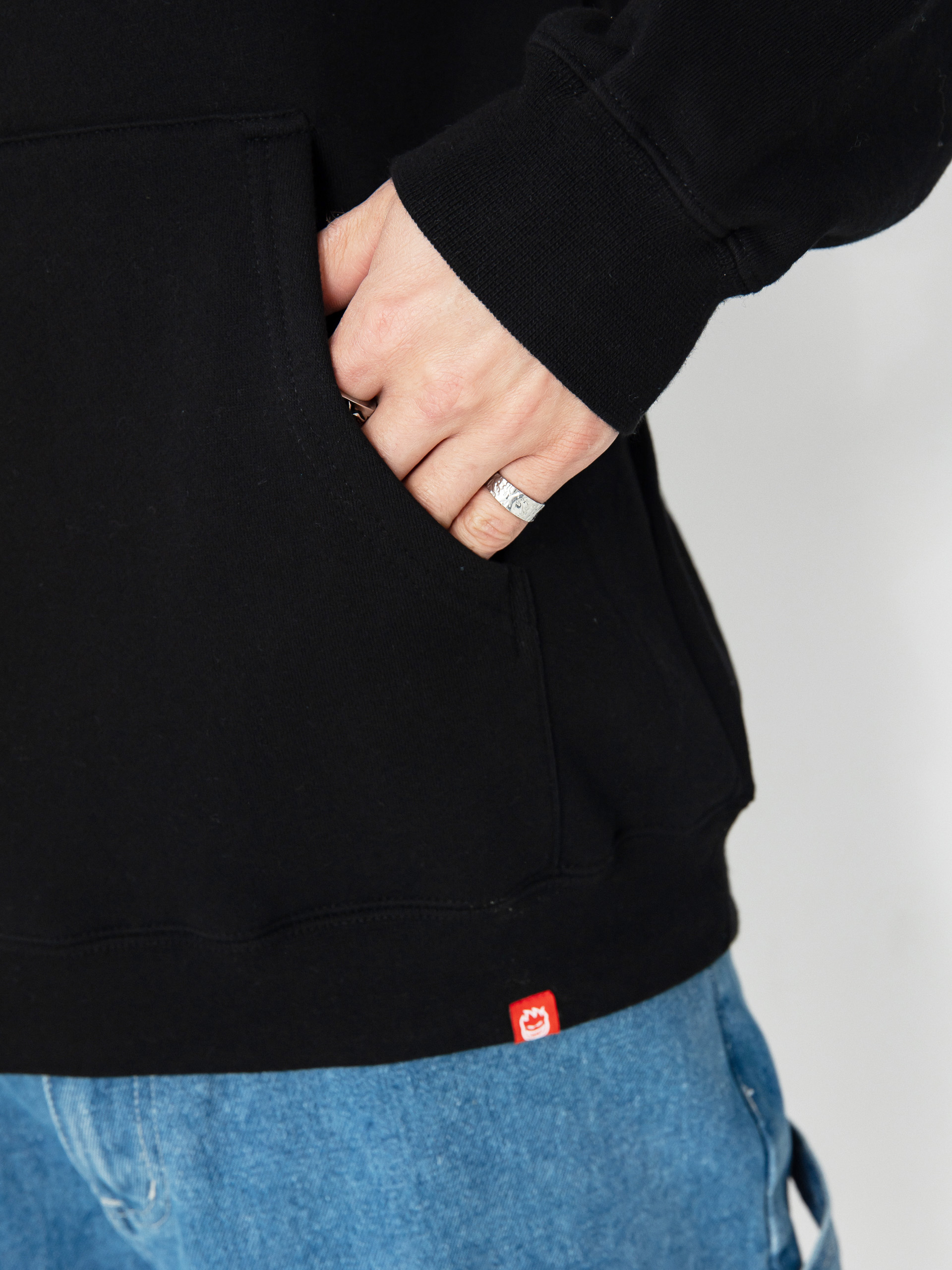 Spitfire Bighead Fill HD Kapucnis pulóver (black/black red & white print)