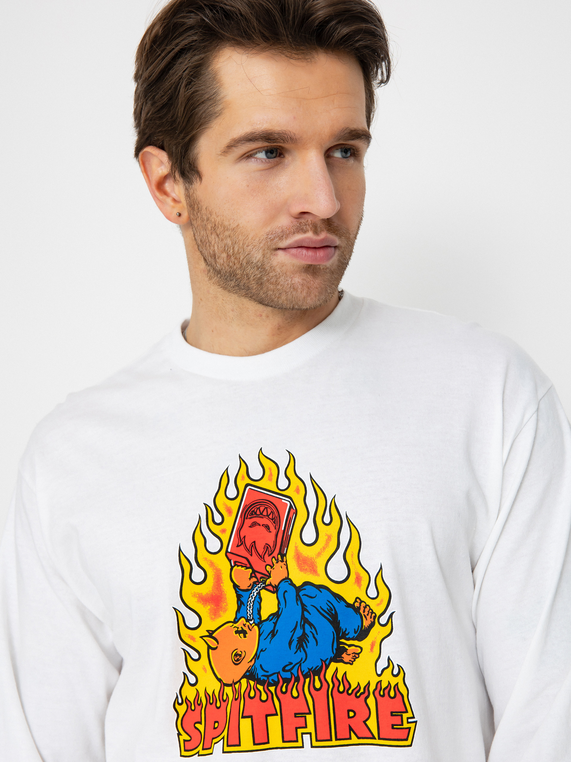 Hosszú ujjú felső Spitfire Demonseed (white/multi color print)