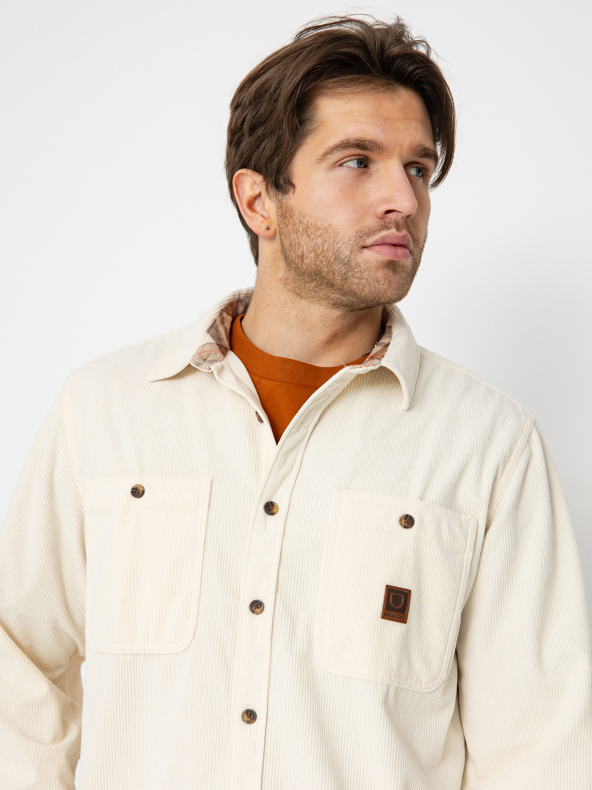 Brixton The Field Corduroy Overshirt Ing (whitecap)