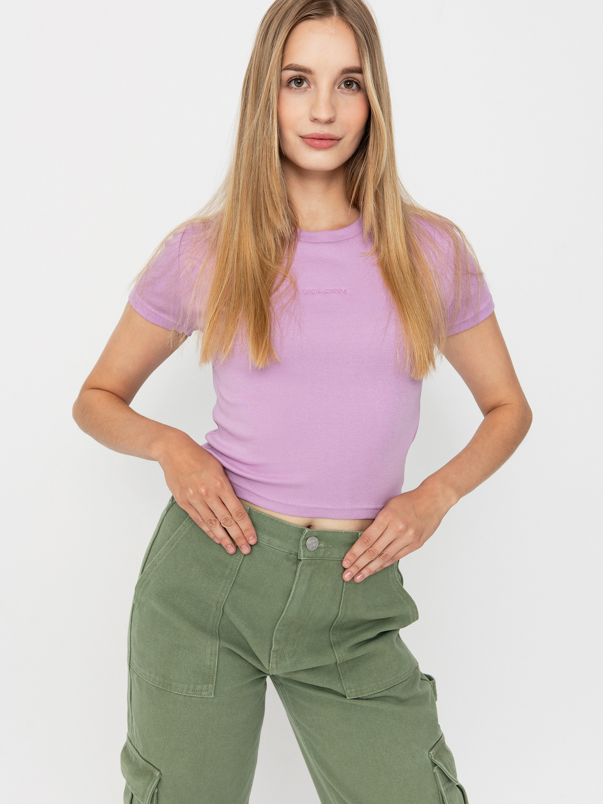 Volcom Volcomstone Crop Wmn Póló (iris purple)