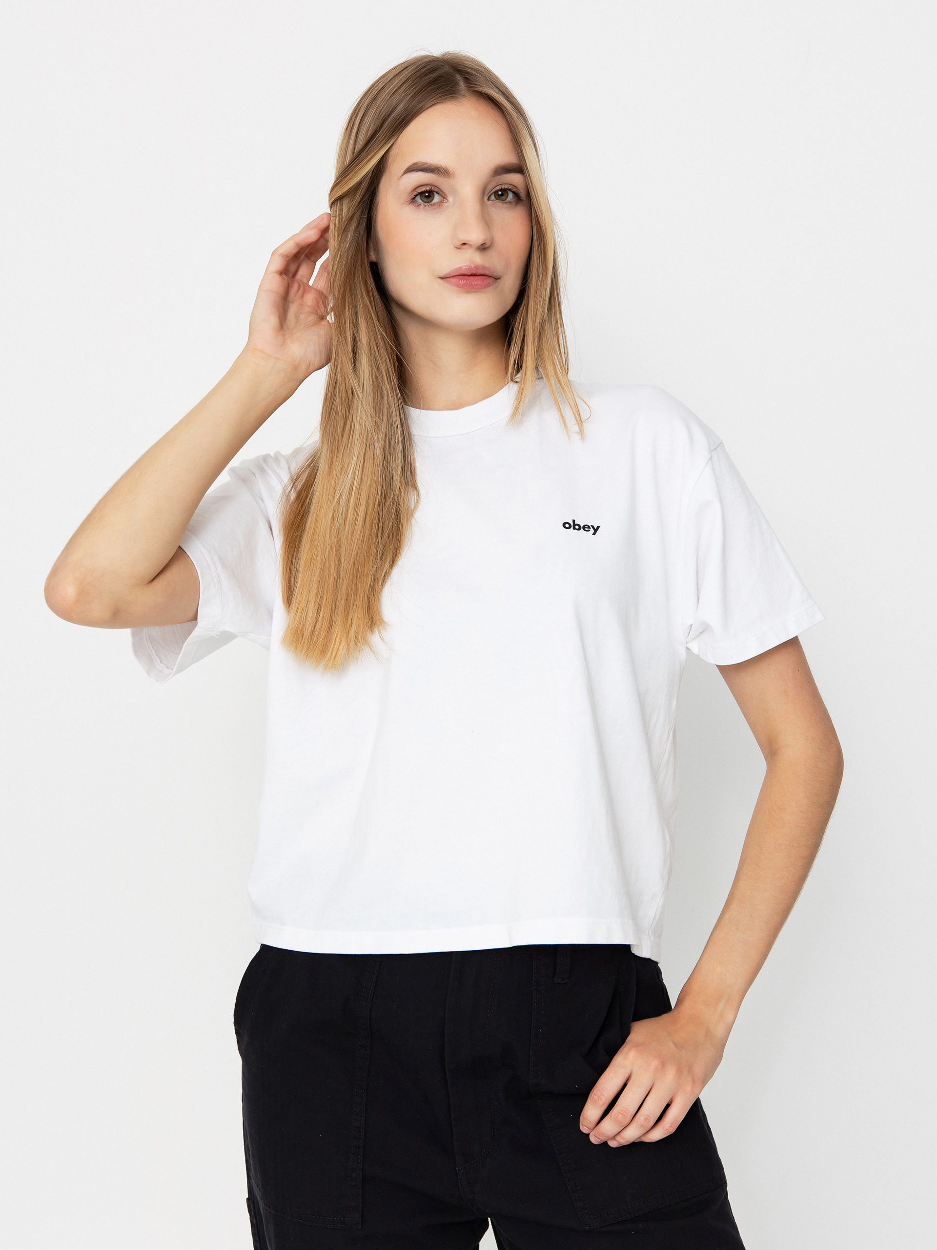 OBEY Water Color Flower Wmn Póló (white)