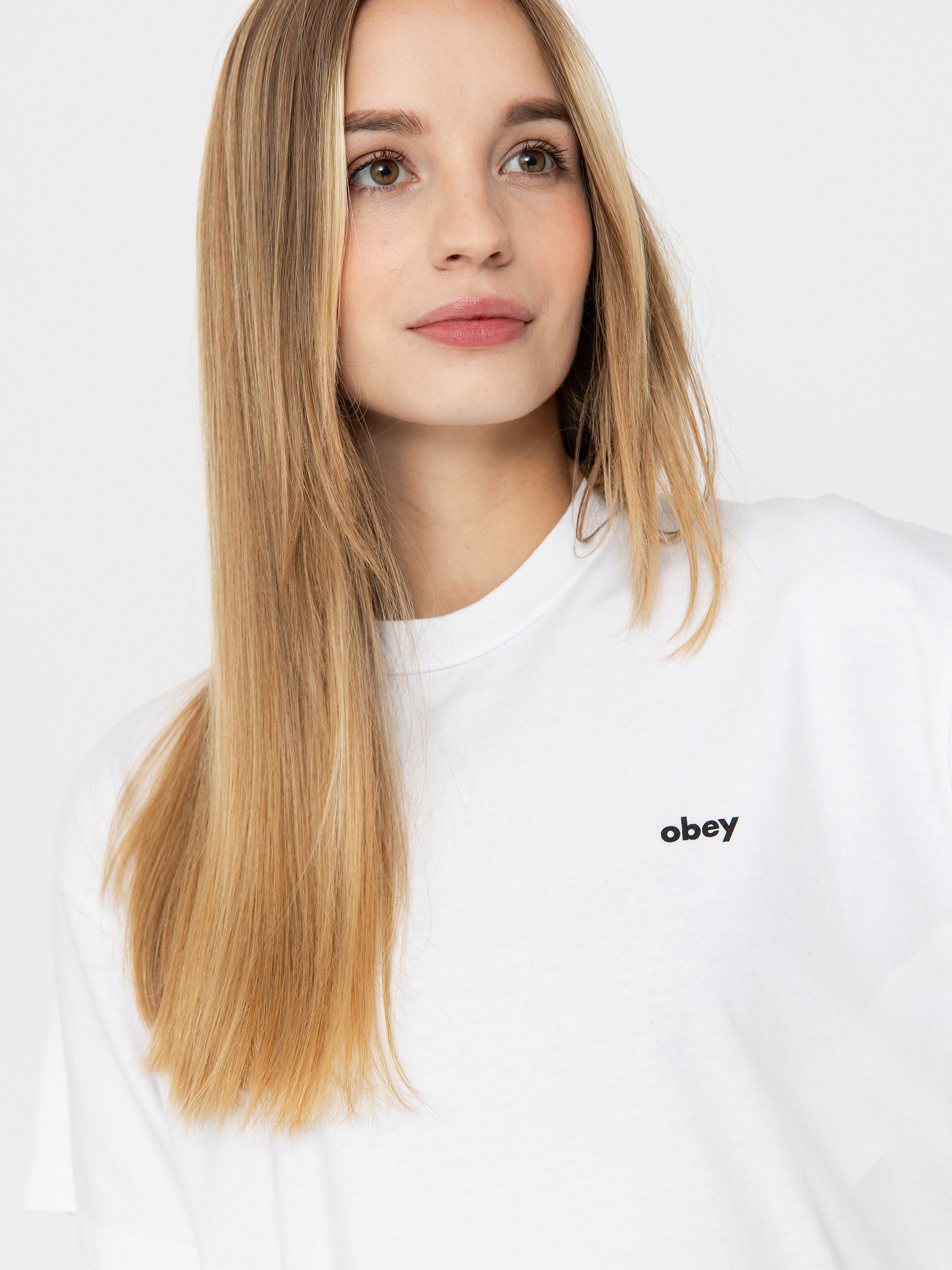 OBEY Water Color Flower Wmn Póló (white)