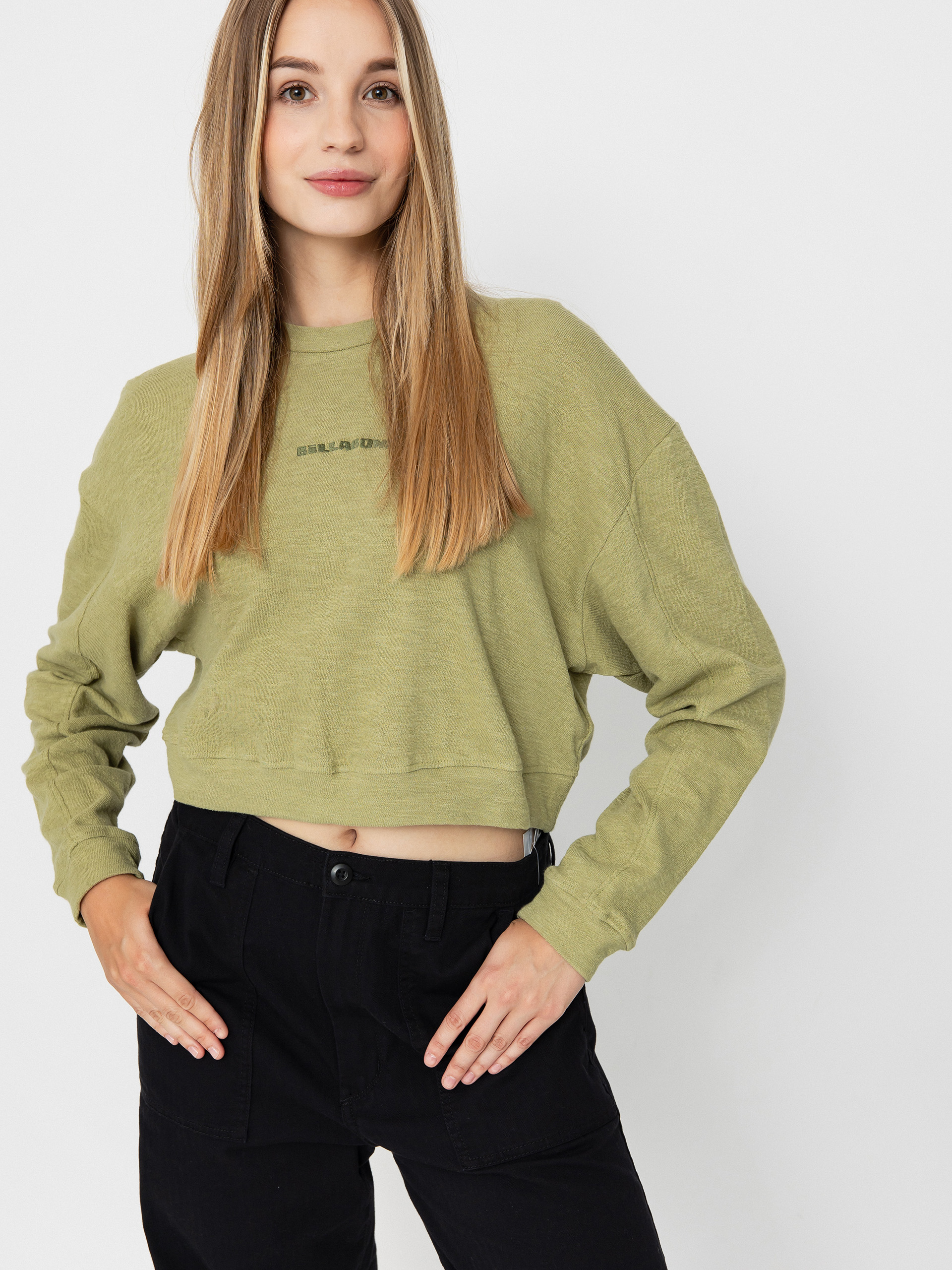 Billabong Cropped Fleece Wmn Pulóver (avocado)