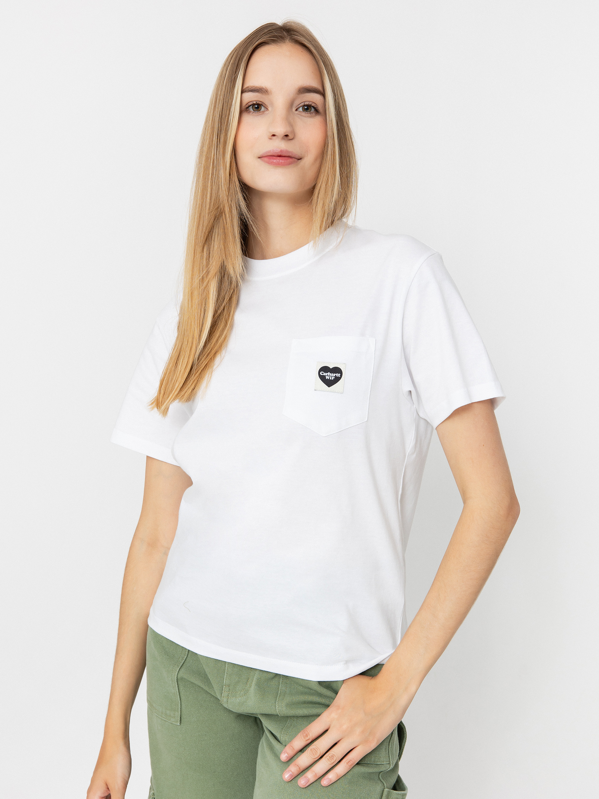 Carhartt WIP Pocket Heart Wmn Póló (white/black)